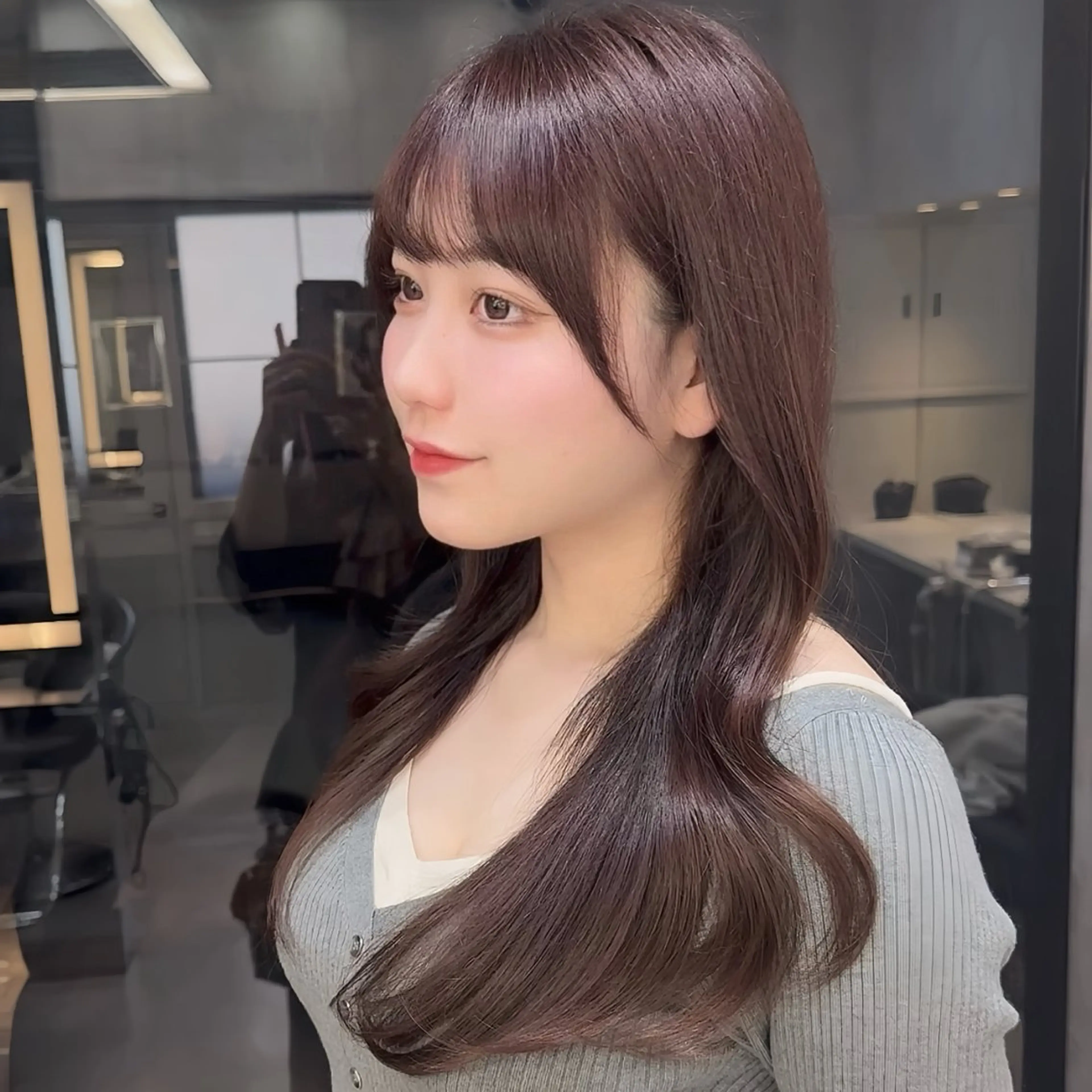 ロング レイヤー/縮毛矯正 🌹大人韓国 芹奈のヘアスタイル