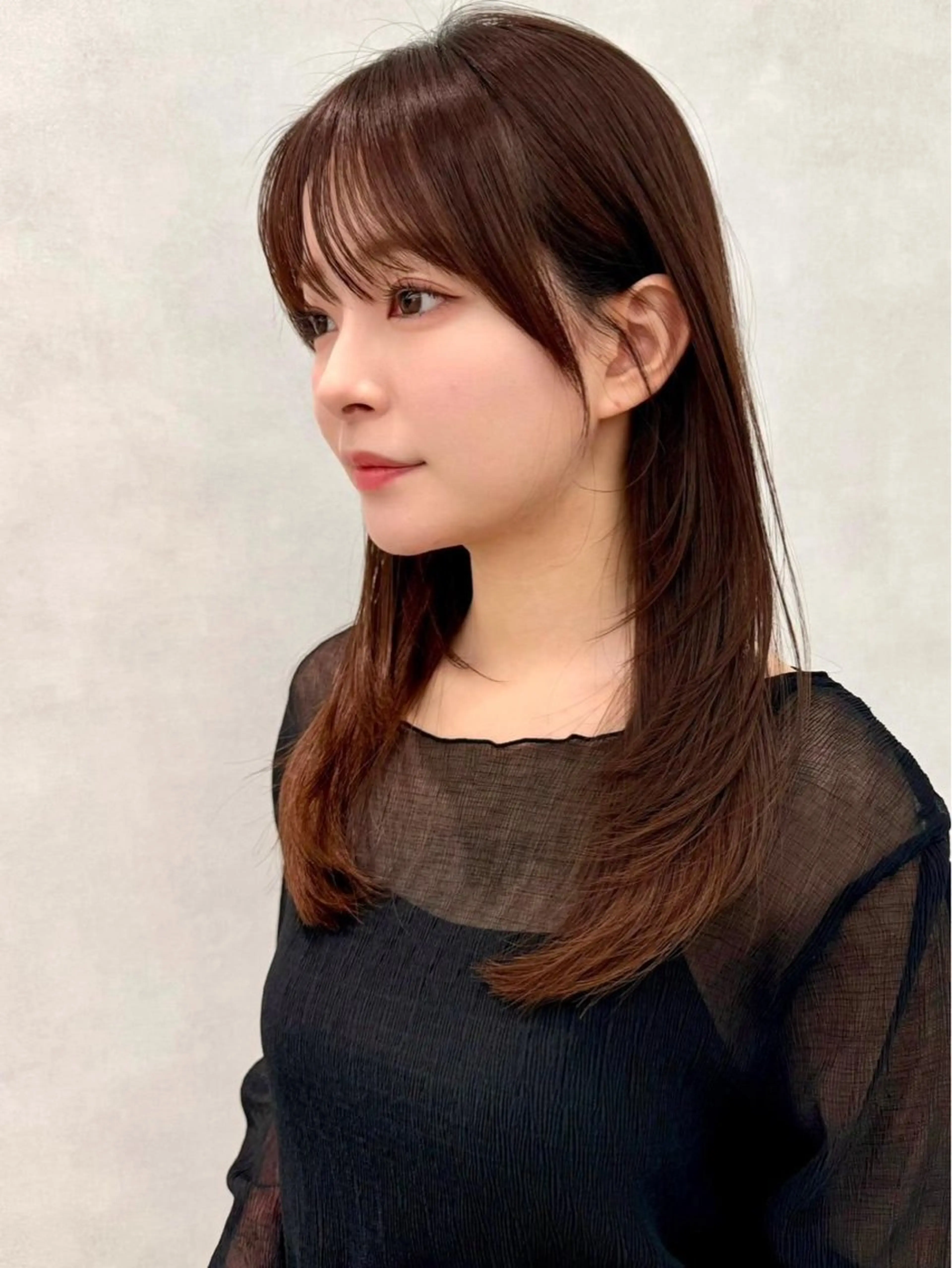 ロング カラー パーマ ヘアアレンジ 顔周りカット 韓国風ヘア レイヤーカット 小顔カット ニュアンスパーマ 縮毛矯正 トリートメント ✨レイヤー/ 透明感カラー✨冨永剛のヘアスタイル