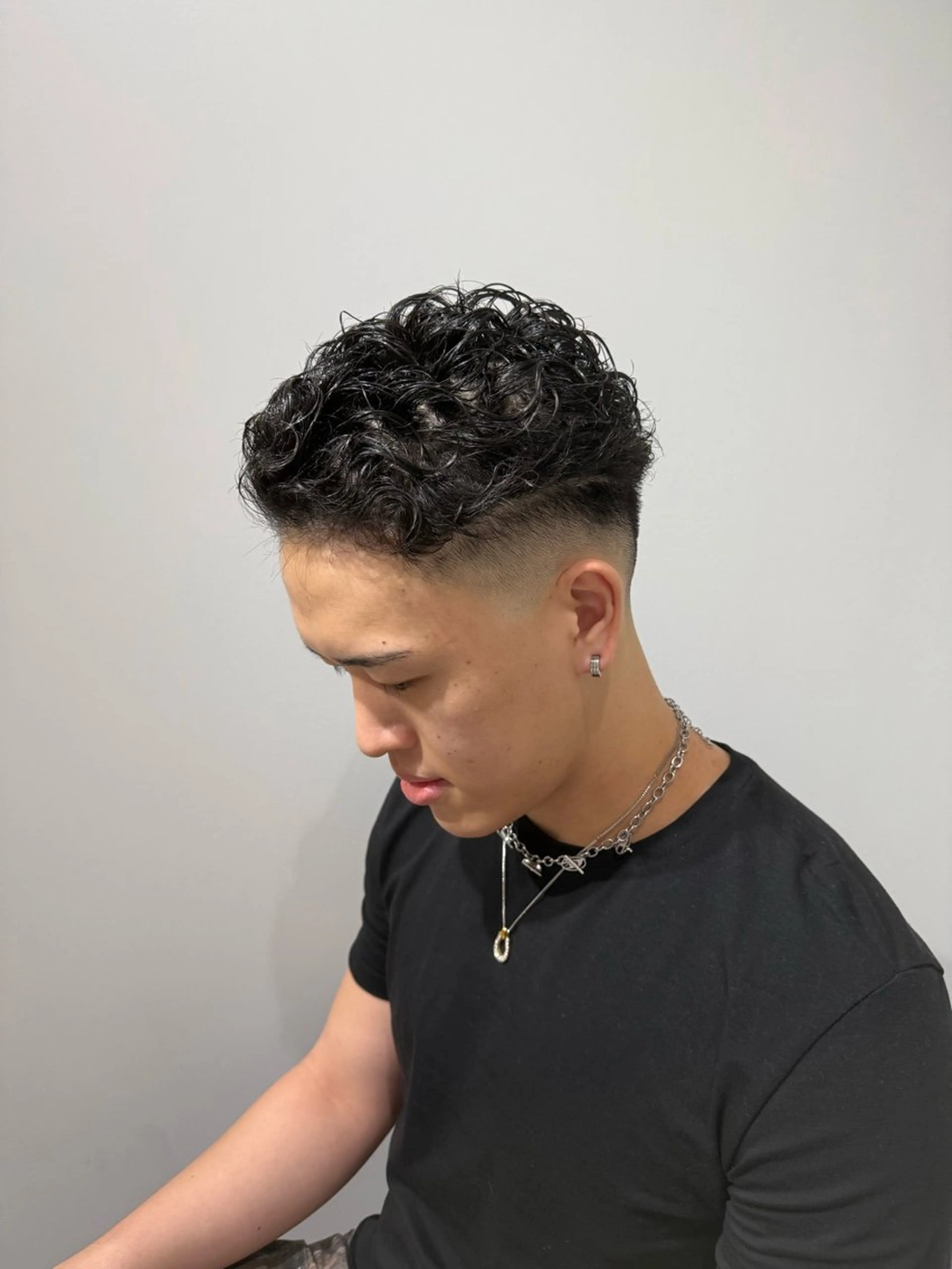 ショート パーマ メンズ フェードカット メンズパーマ スキンフェード トリートメント カット パーマ トリートメント Riganuts池袋 Hayato✂︎のヘアスタイル