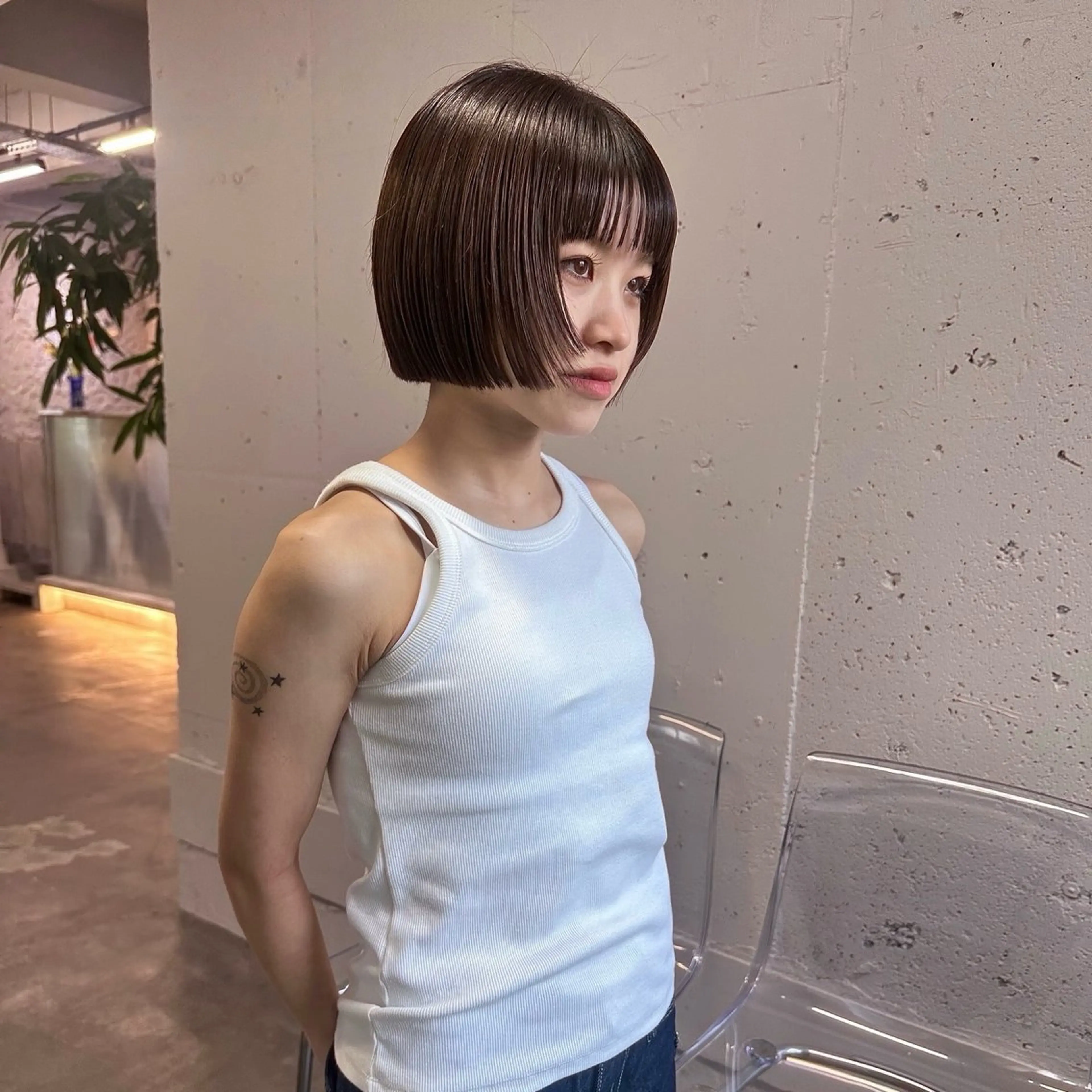 ショート 顔周りカット 姫カット カット ボブ/顔周りレイヤー 似合わせcut🪽のヘアスタイル