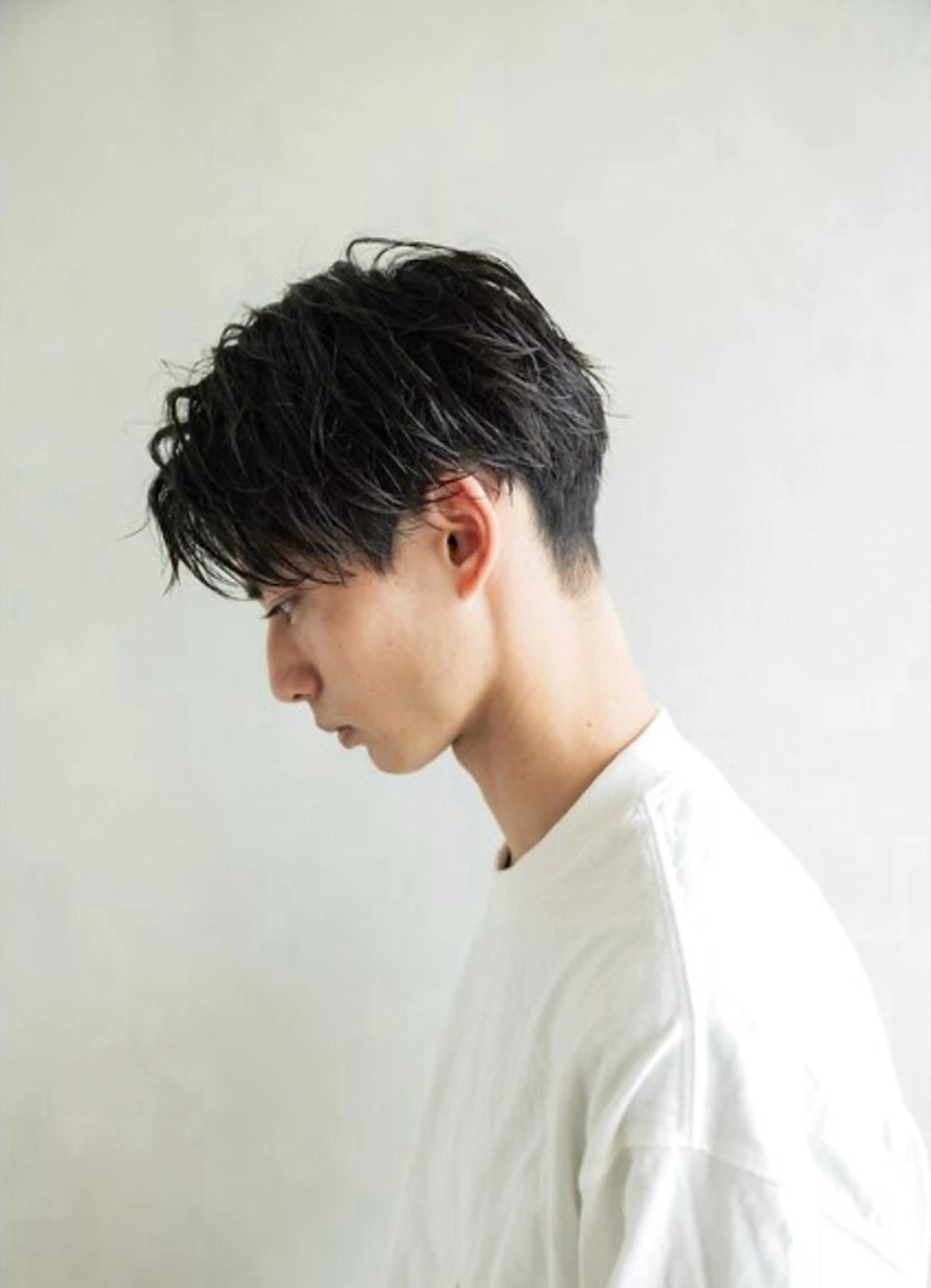 メンズ センターパート ハイライトカラー メンズカット/杉山誠のヘアスタイル