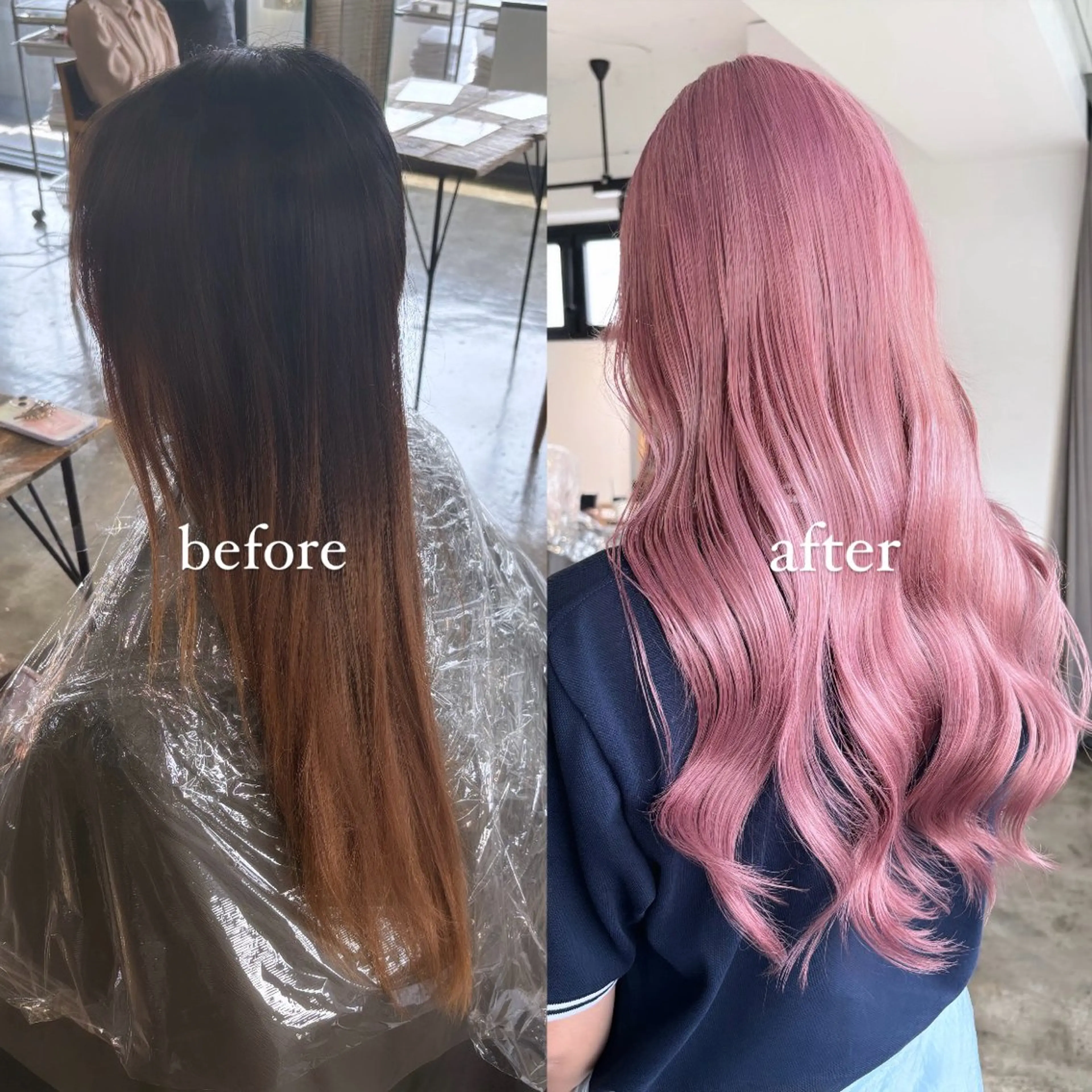 ケアブリーチ2回+トリプルカラー💫暗染め残留取りorペールトーンカラー+Aujua1stepトリートメント/名古屋/栄の写真