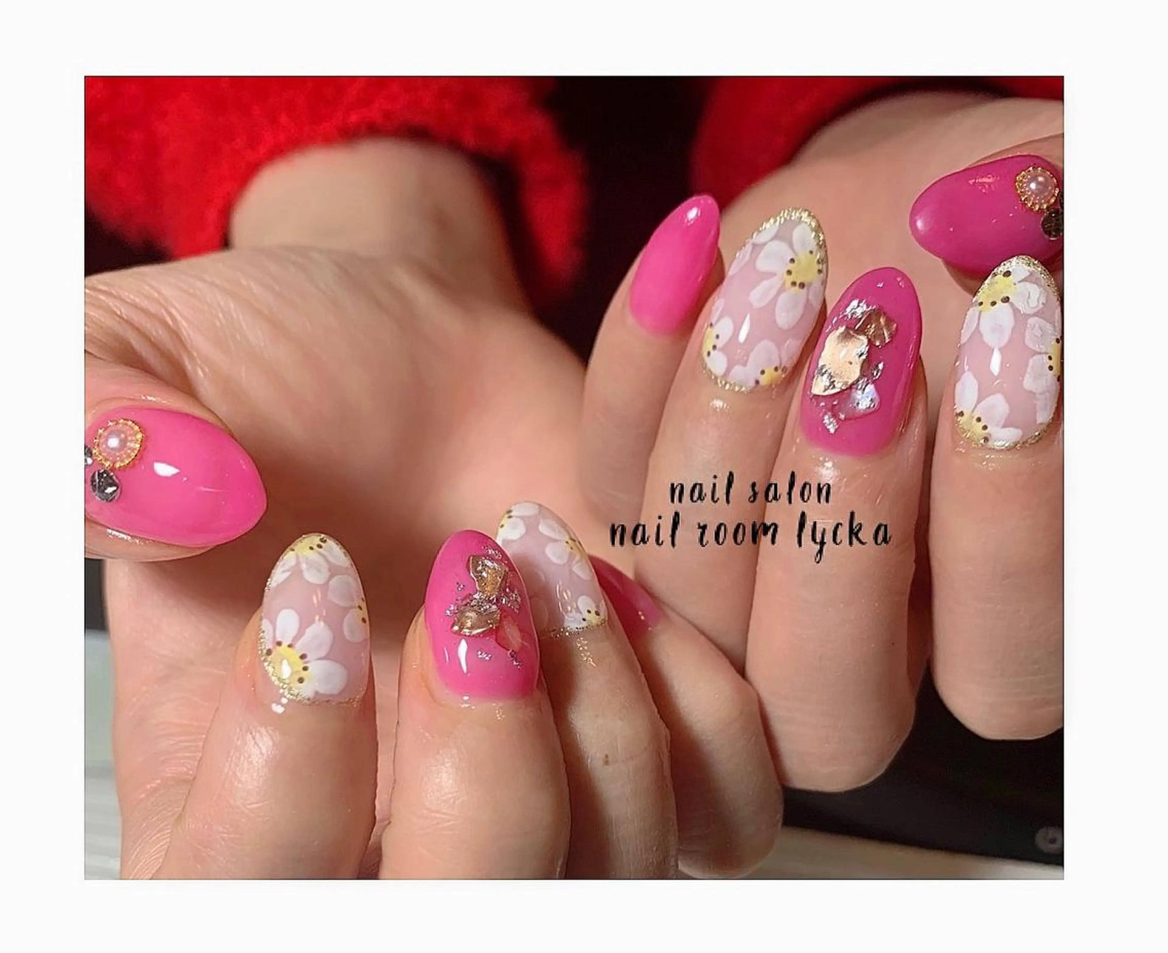 ネイル ジェルネイル パラジェル 春ネイル 夏ネイル 冬ネイル ﾈｲﾙﾙｰﾑﾘｯｶ 𝐦𝐚𝐲𝐮のネイルデザイン