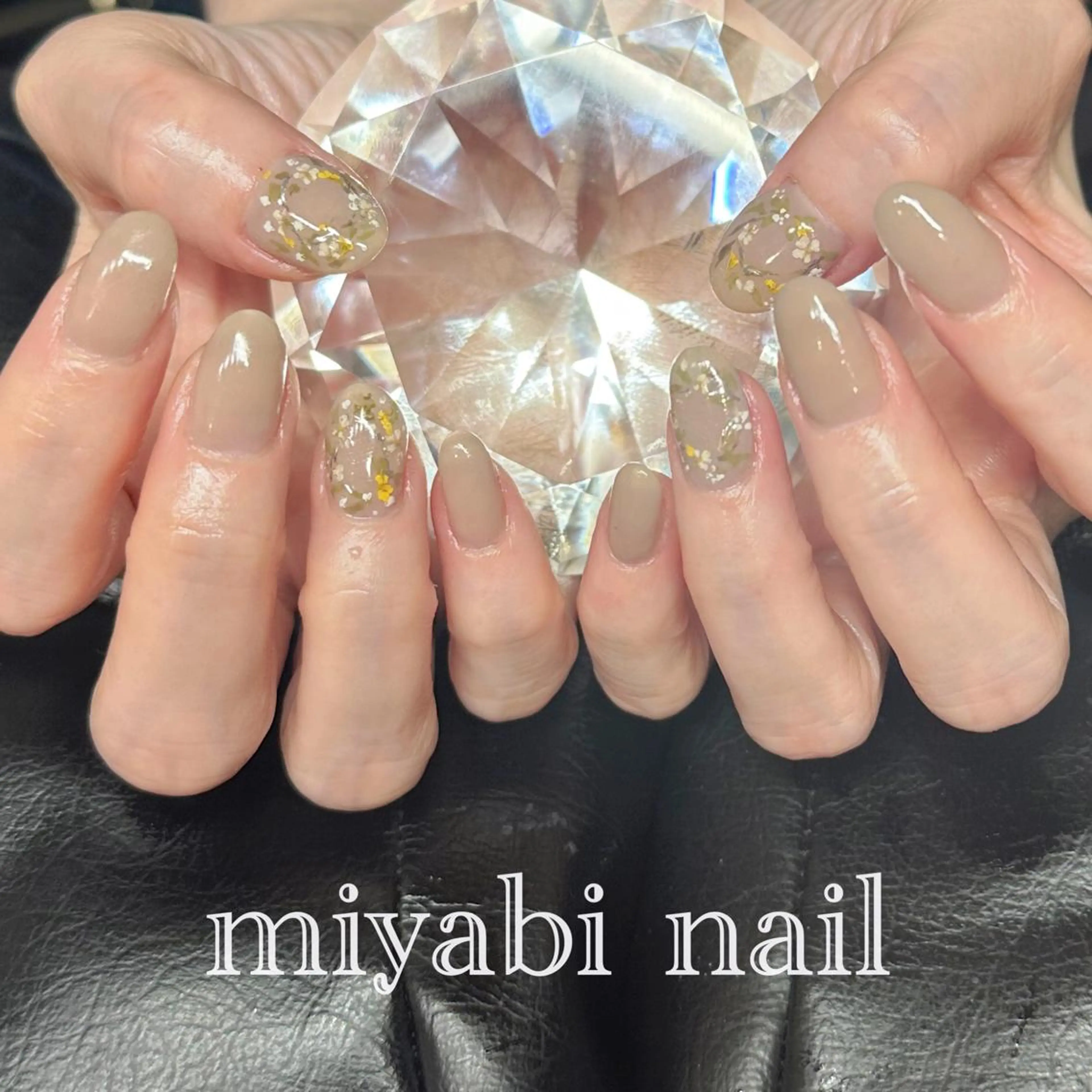 ネイル アートネイル フラワーネイル 持ち込み 春ネイル ハンドネイル miyabi nail 桂川駅近くのネイルデザイン