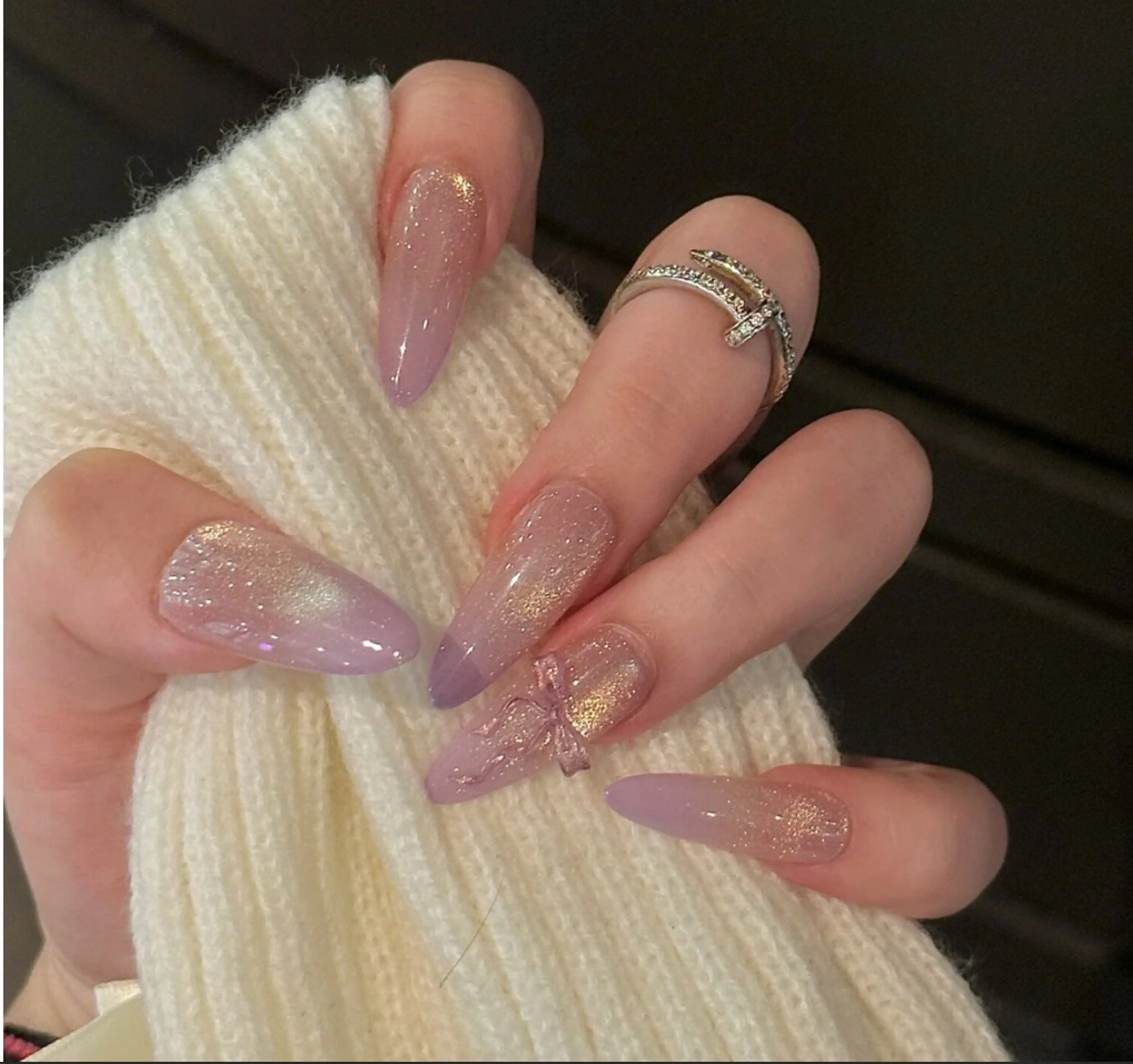 ネイル アートネイル オーロラネイル チークネイル フレンチネイル ガラスフレンチ 🎀🎀YooLi Nail Salonのネイルデザイン