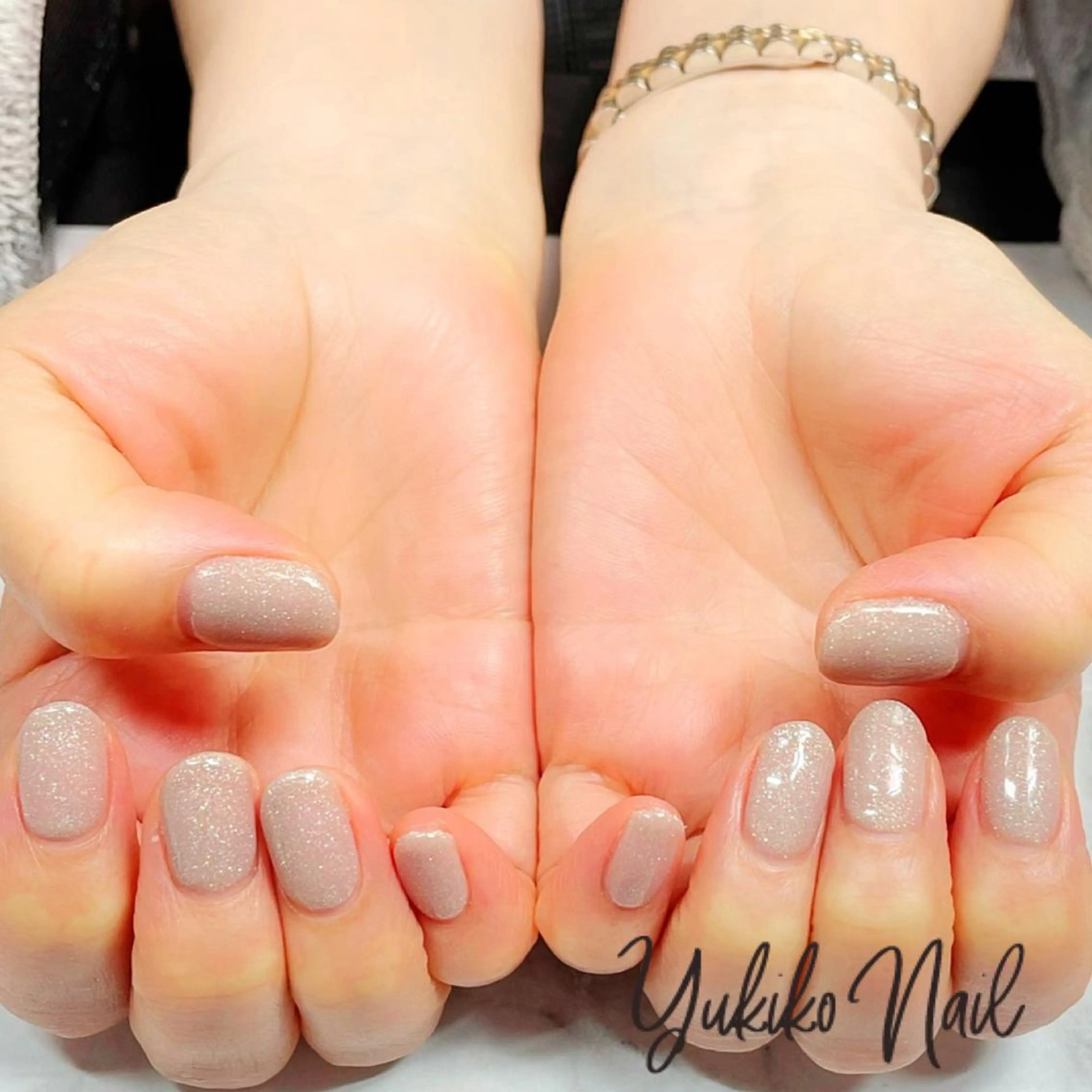 ネイル ラメ(グリッター) オフィスネイル ワンカラーネイル ユキコ ネイルのネイルデザイン