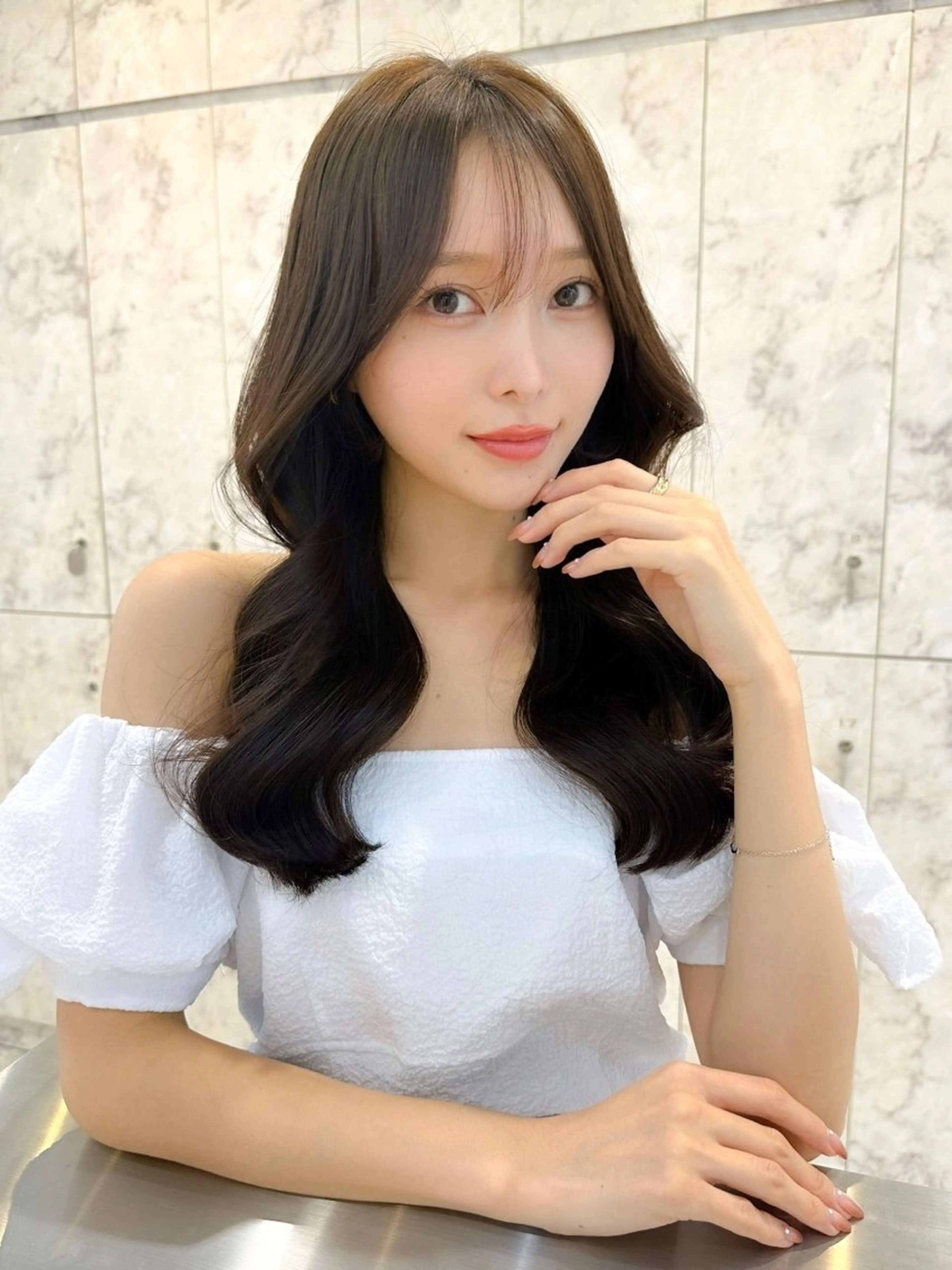 ロング カラー カット トリートメント ヘッドスパ 髪質改善/韓国ヘア レイヤー/新宿/ロミのヘアスタイル