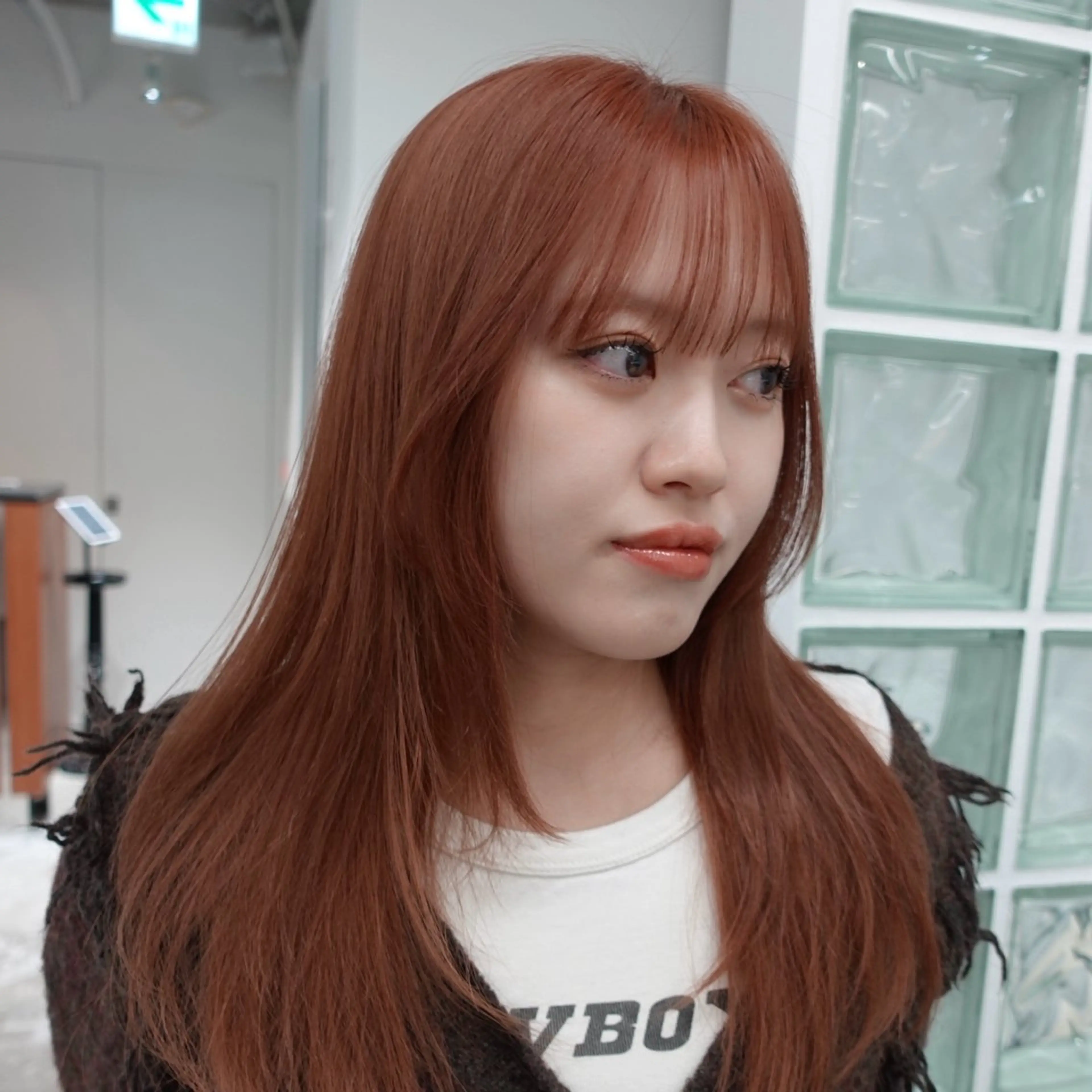 ロング カラー ヘアアレンジ ベージュカラー オレンジ オレンジベージュ カット ヘアカラー 🌐サトウ リョウ🌐のヘアスタイル