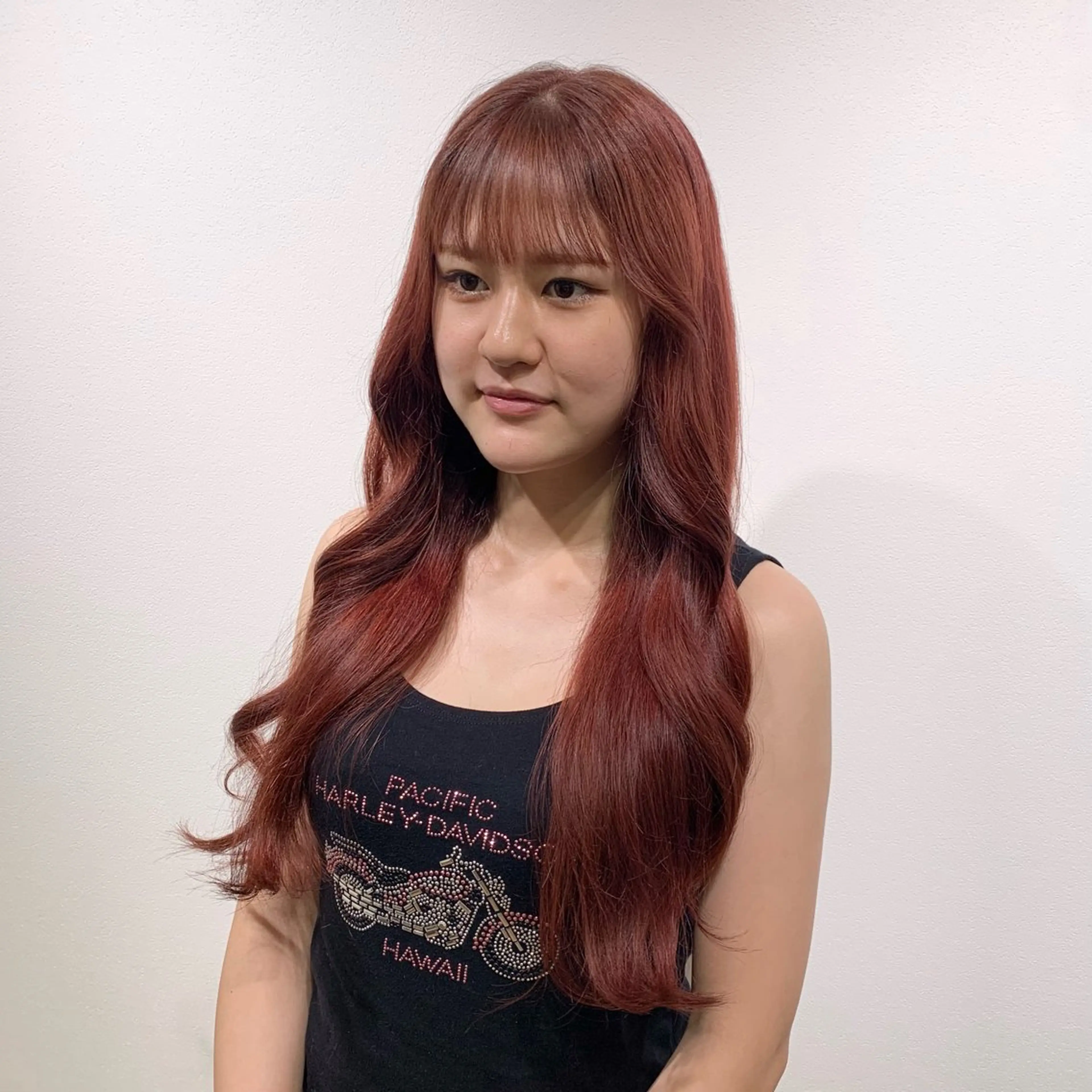 ロング カラー ヘアアレンジ キヨミ 韓国レイヤーカットのヘアスタイル