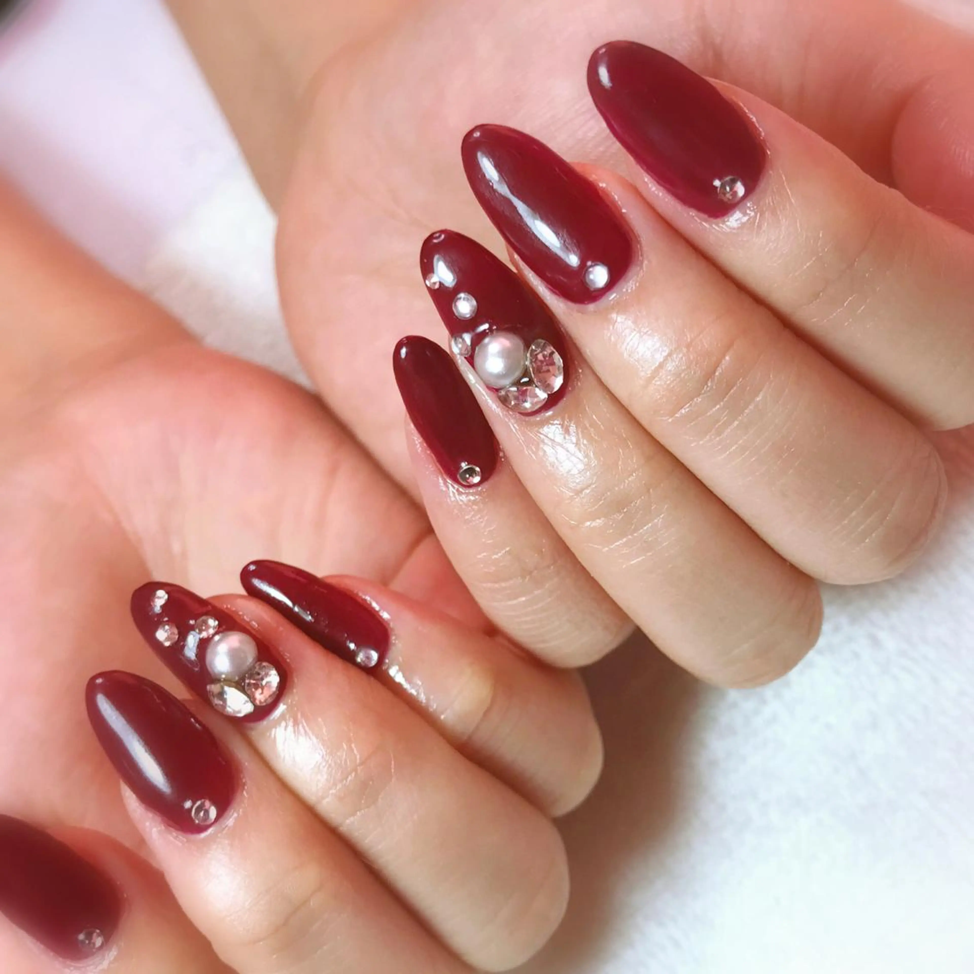 ネイル ボルドー ワンカラーネイル Era nailのネイルデザイン