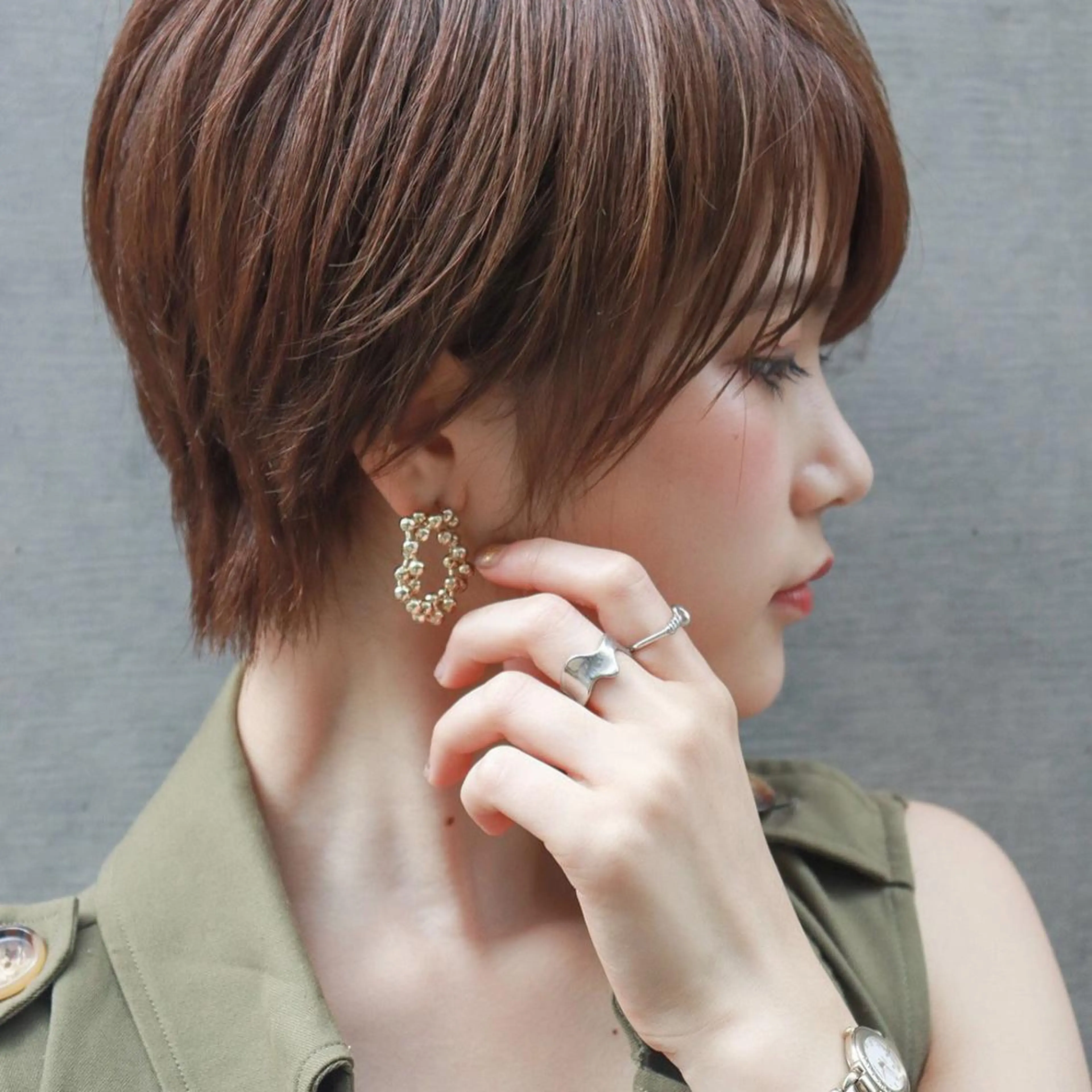 ショート カラー ヘアアレンジ 韓国ヘア/髪質改善 /Harunaのヘアスタイル