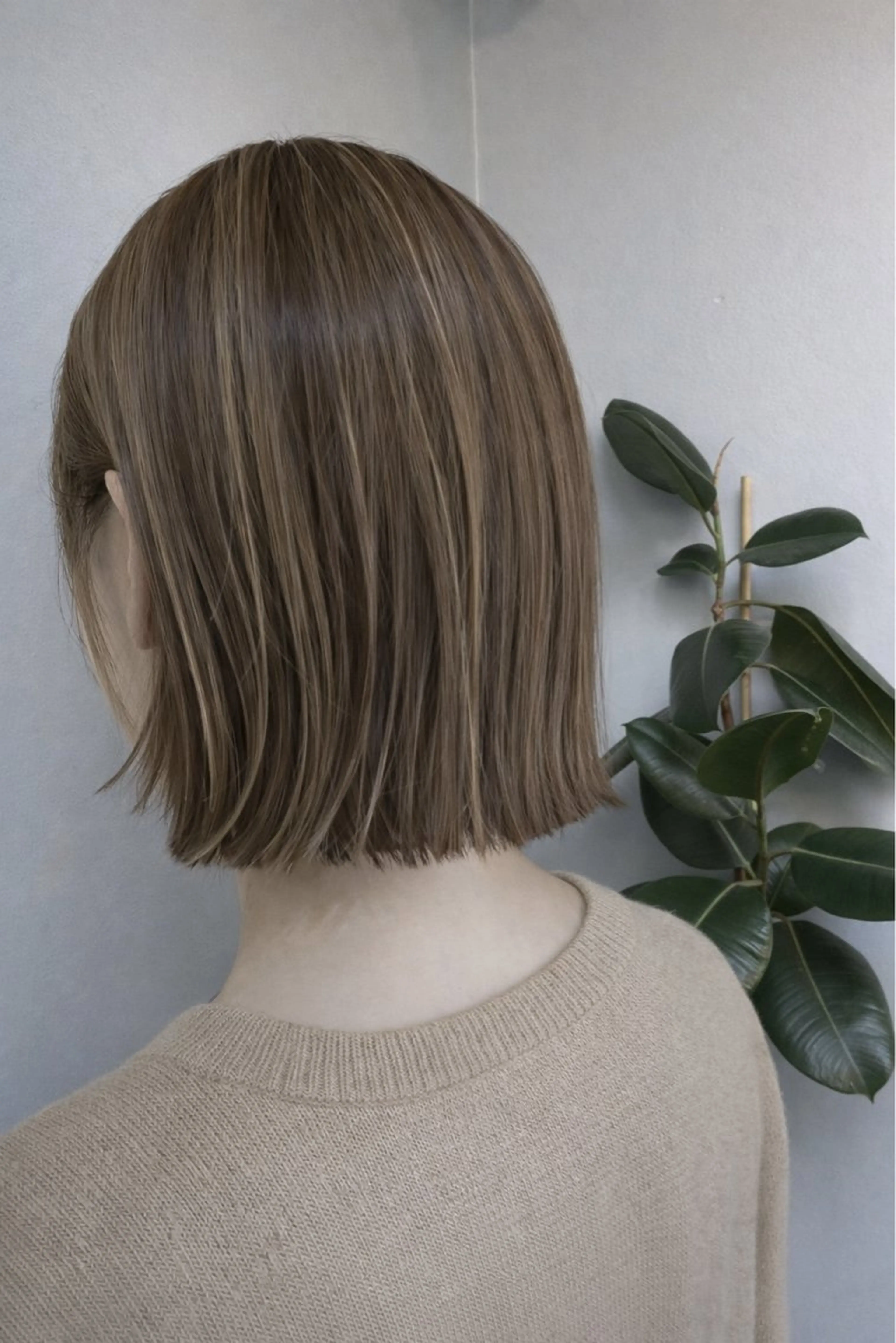 ミディアム カラー ベージュカラー 透明感カラー ボブ カット ヘアカラー トリートメント 遠藤 広美のヘアスタイル