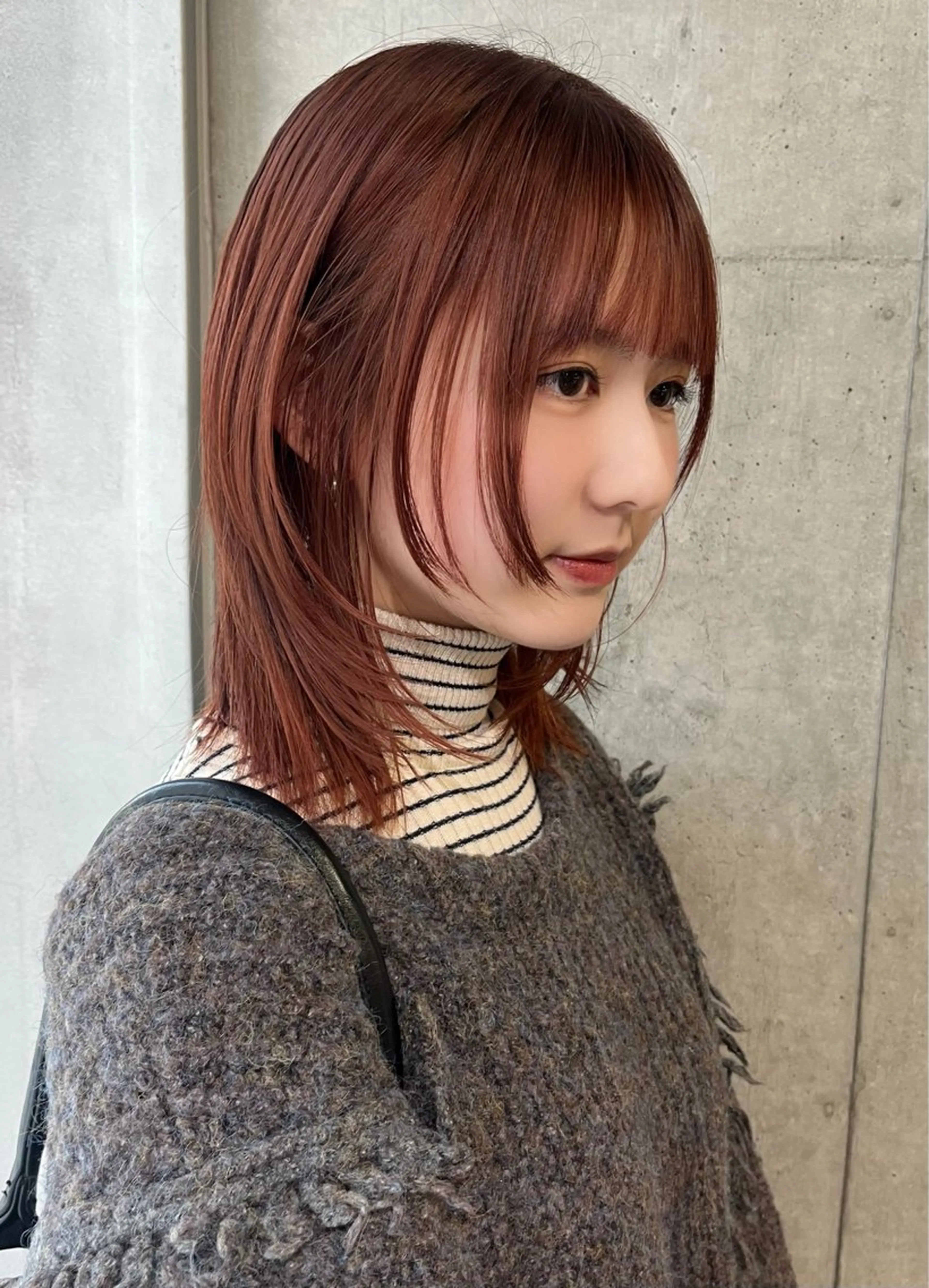 ミディアム 韓国風ヘア レイヤーカット カット トリートメント 無料カット/ハイ トーンカラー/きらのヘアスタイル