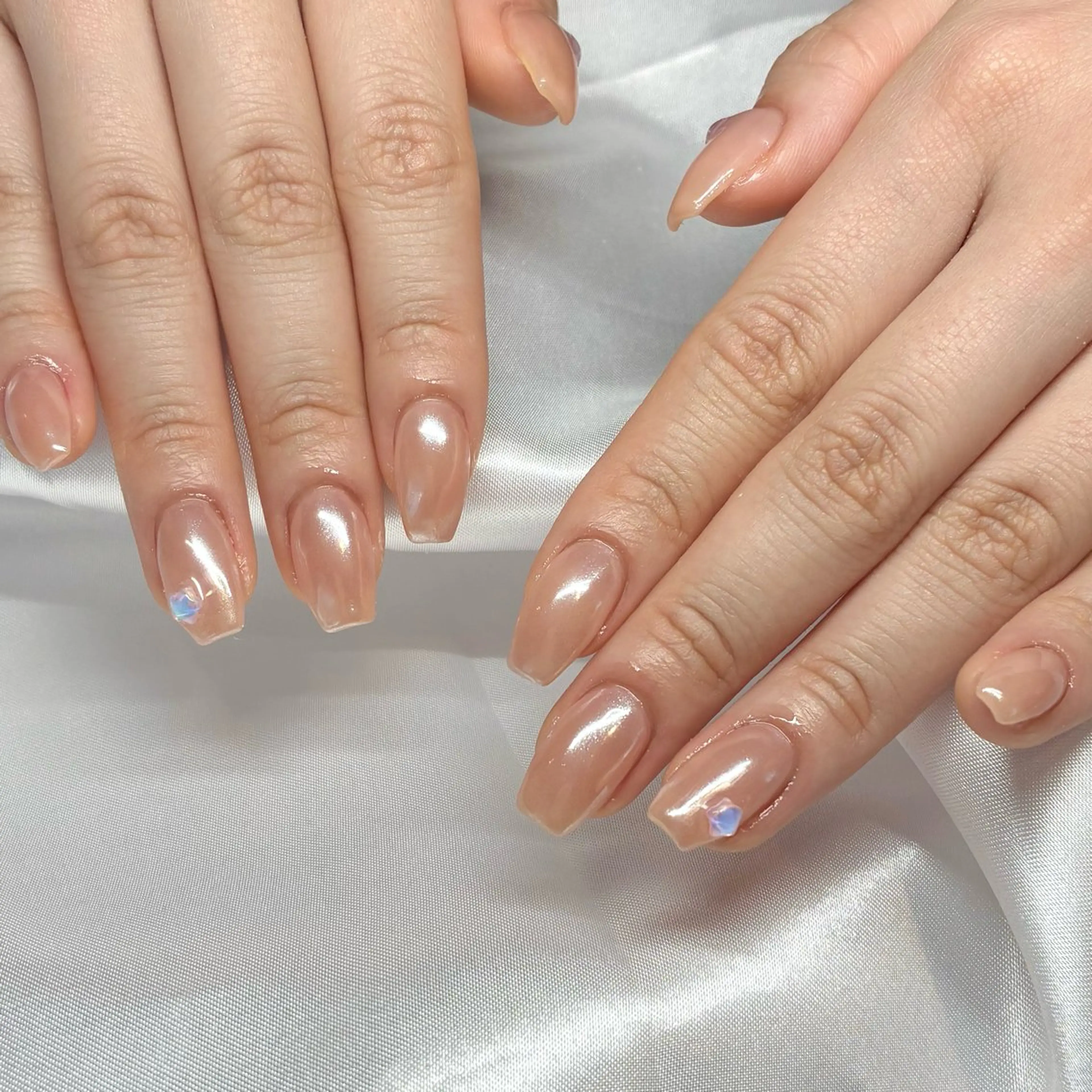 ネイル ミラーネイル ハンドネイル Nail ヌシん家 AKANEのネイルデザイン