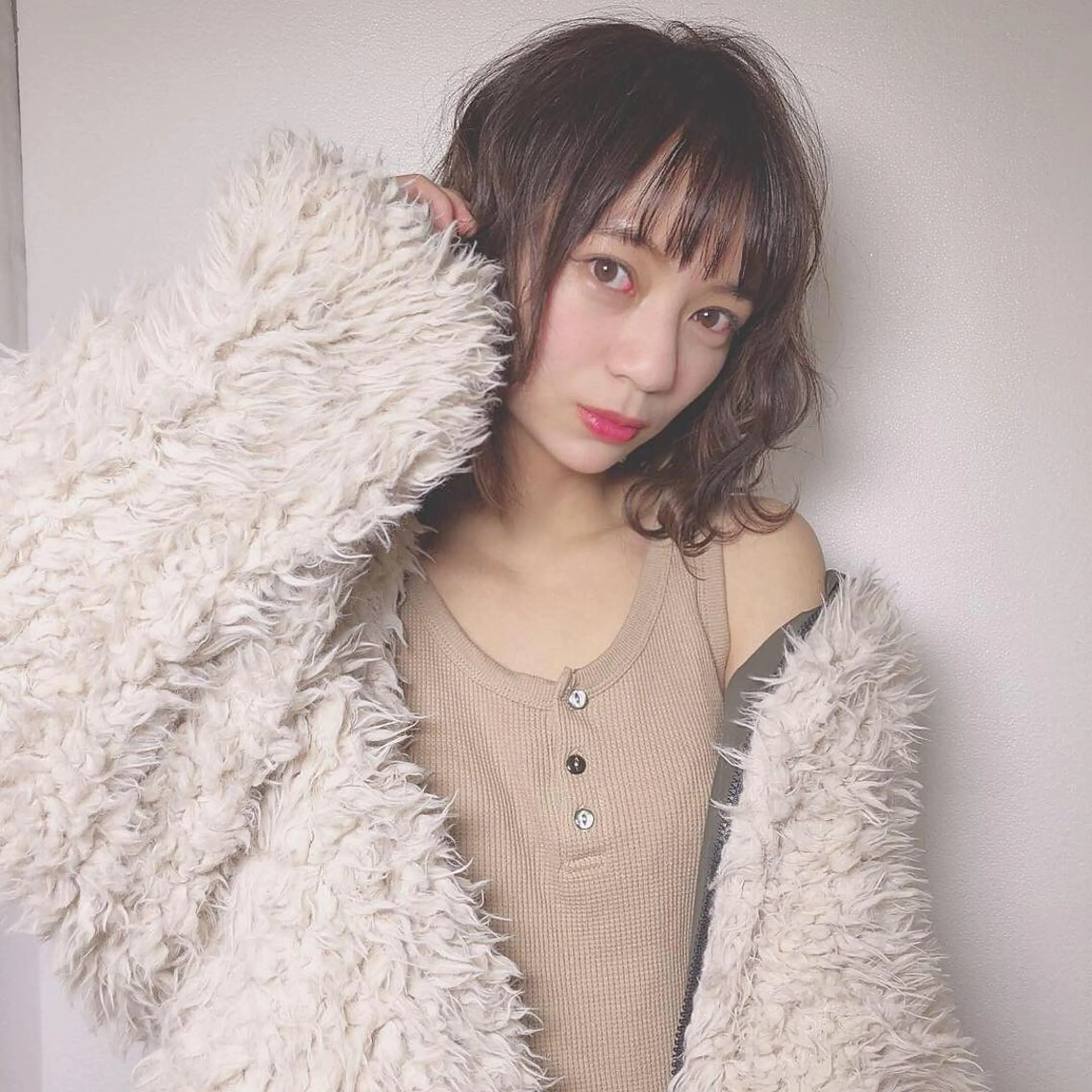 ミディアム カラー パーマ 店長/mao/ 前髪/顔周りカットのヘアスタイル