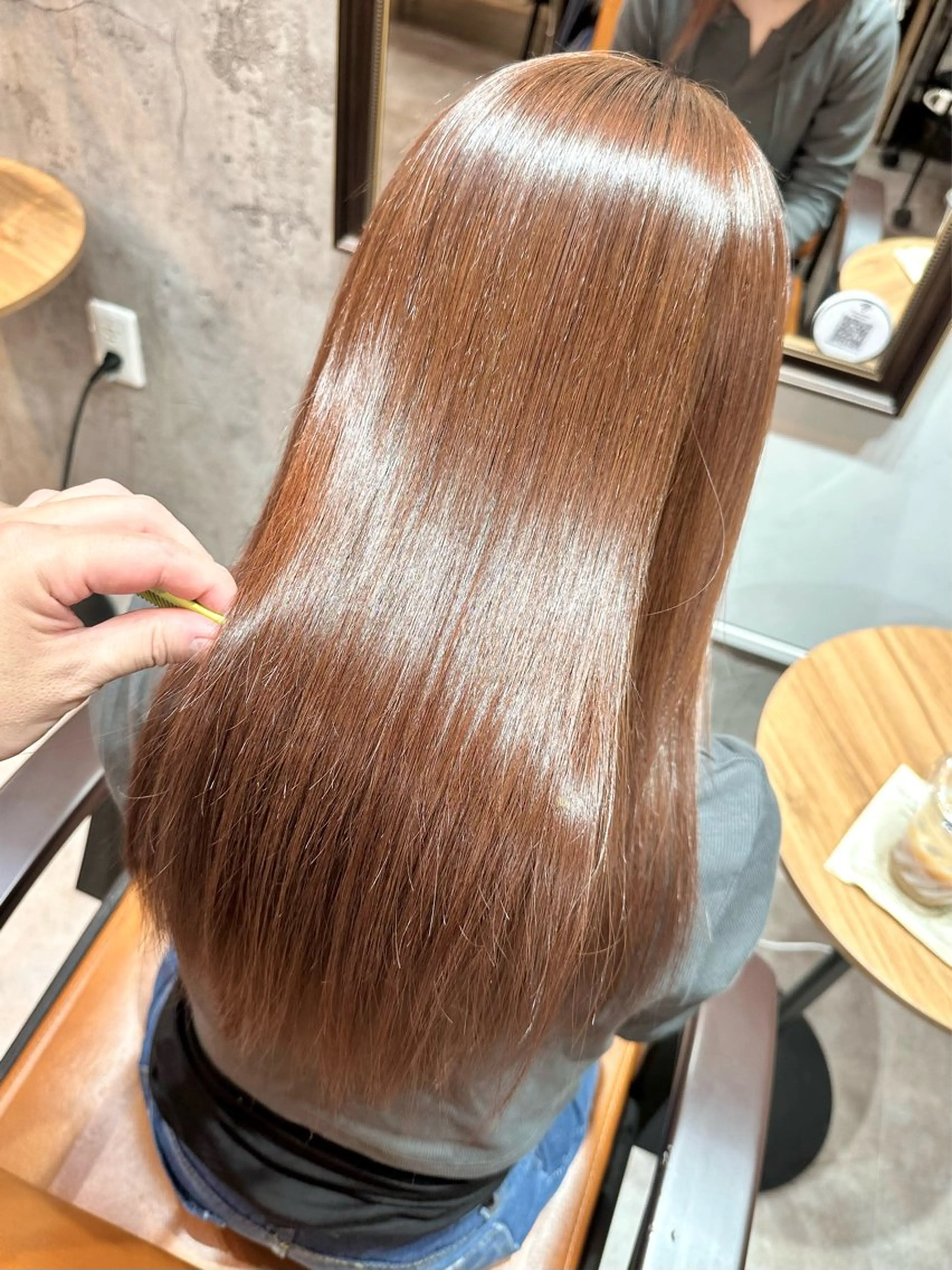 ロング 縮毛矯正 縮毛矯正 🔷ブリーチバレイヤ ージュ🔷飯野達也のヘアスタイル