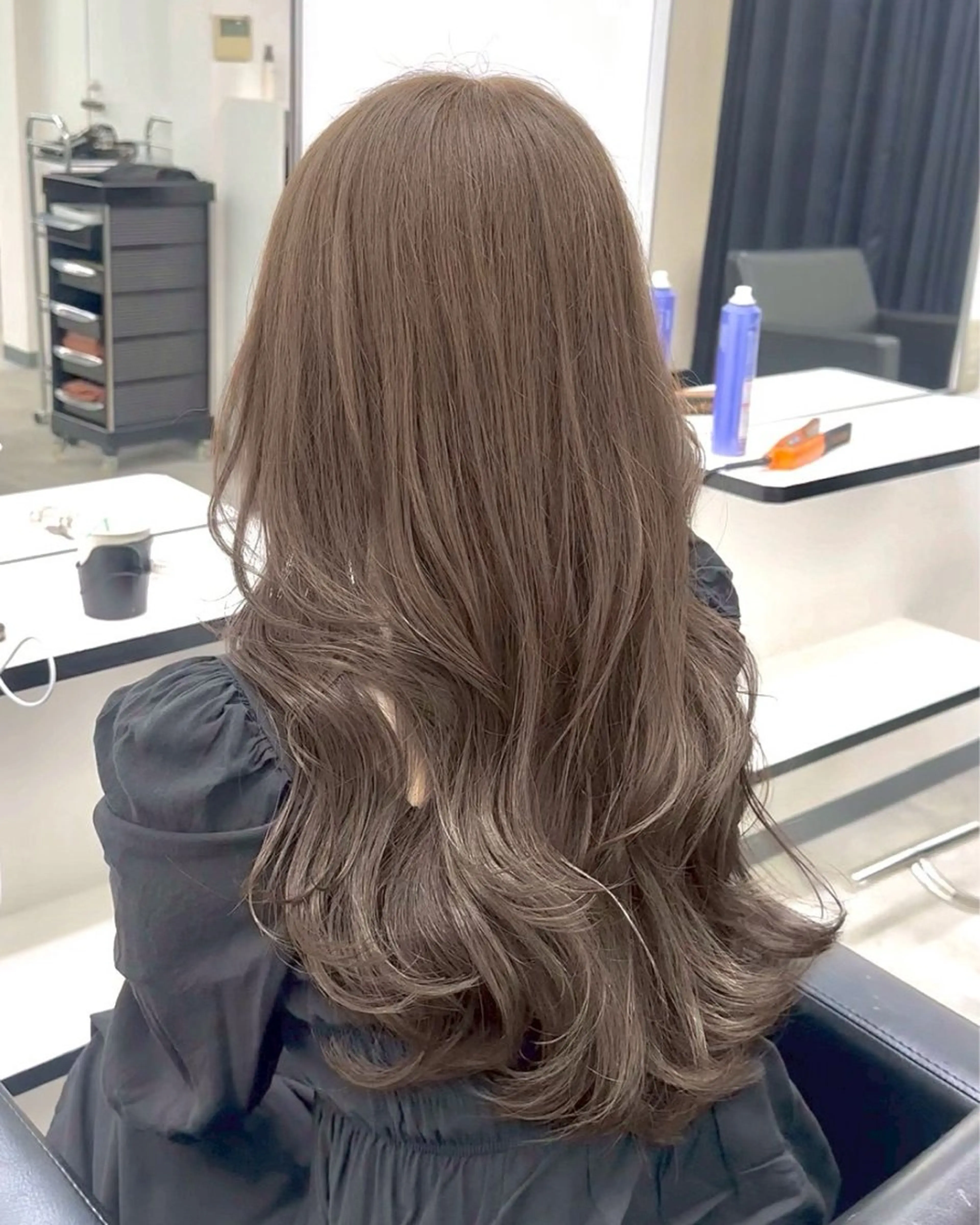 ロング カラー ブリーチ ダブルカラー ブリーチなしカラー トリートメント REV.難波所属・透明カラー✨ ブラウンカラーひなたのヘアスタイル