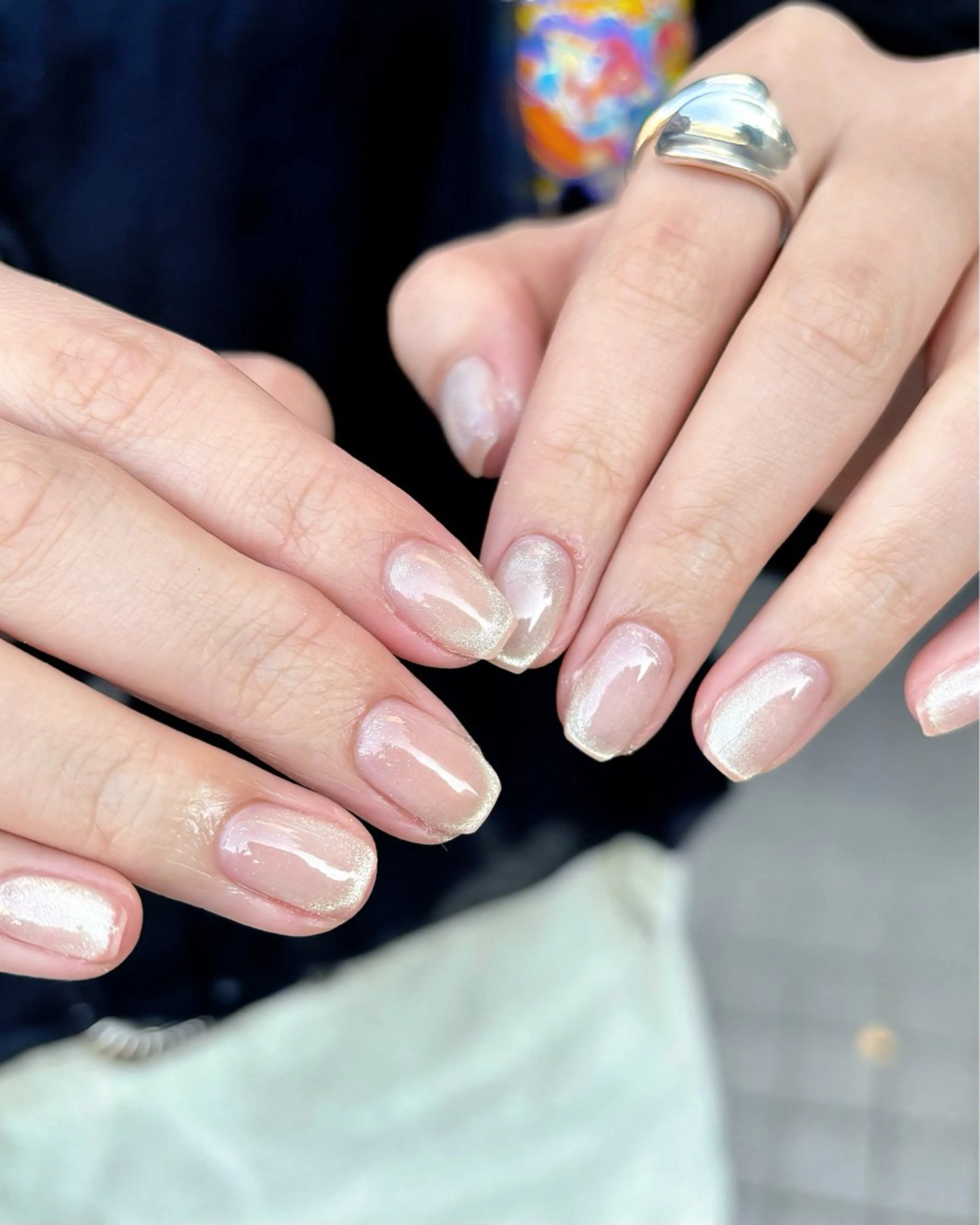ネイル フラッシュネイル ワンカラーネイル ショートネイル ハンドネイル ハンドケア 🫧OPELIA NAIL渋谷🫧のネイルデザイン