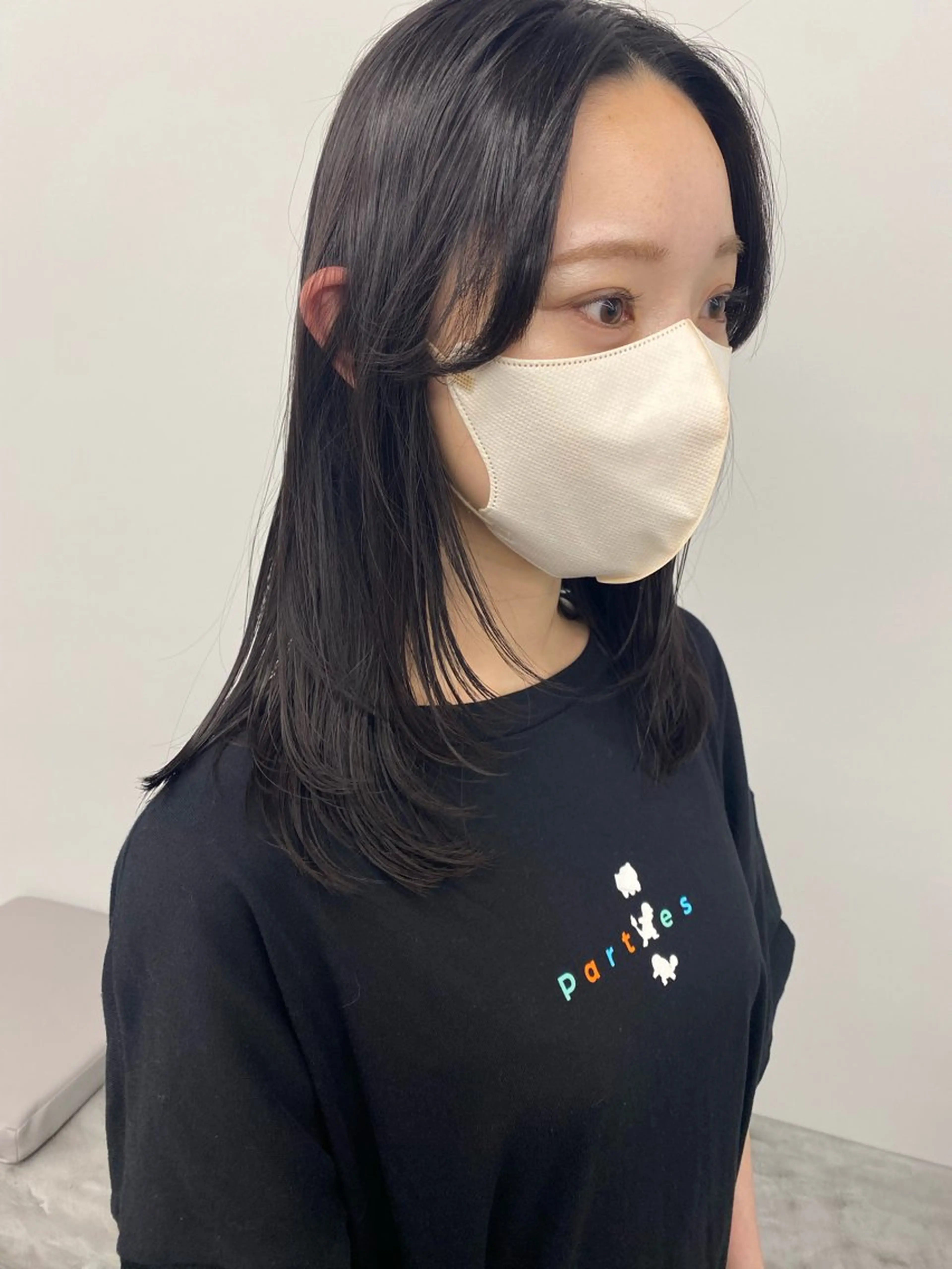 セミロング カラー 寒河江 友花のヘアスタイル