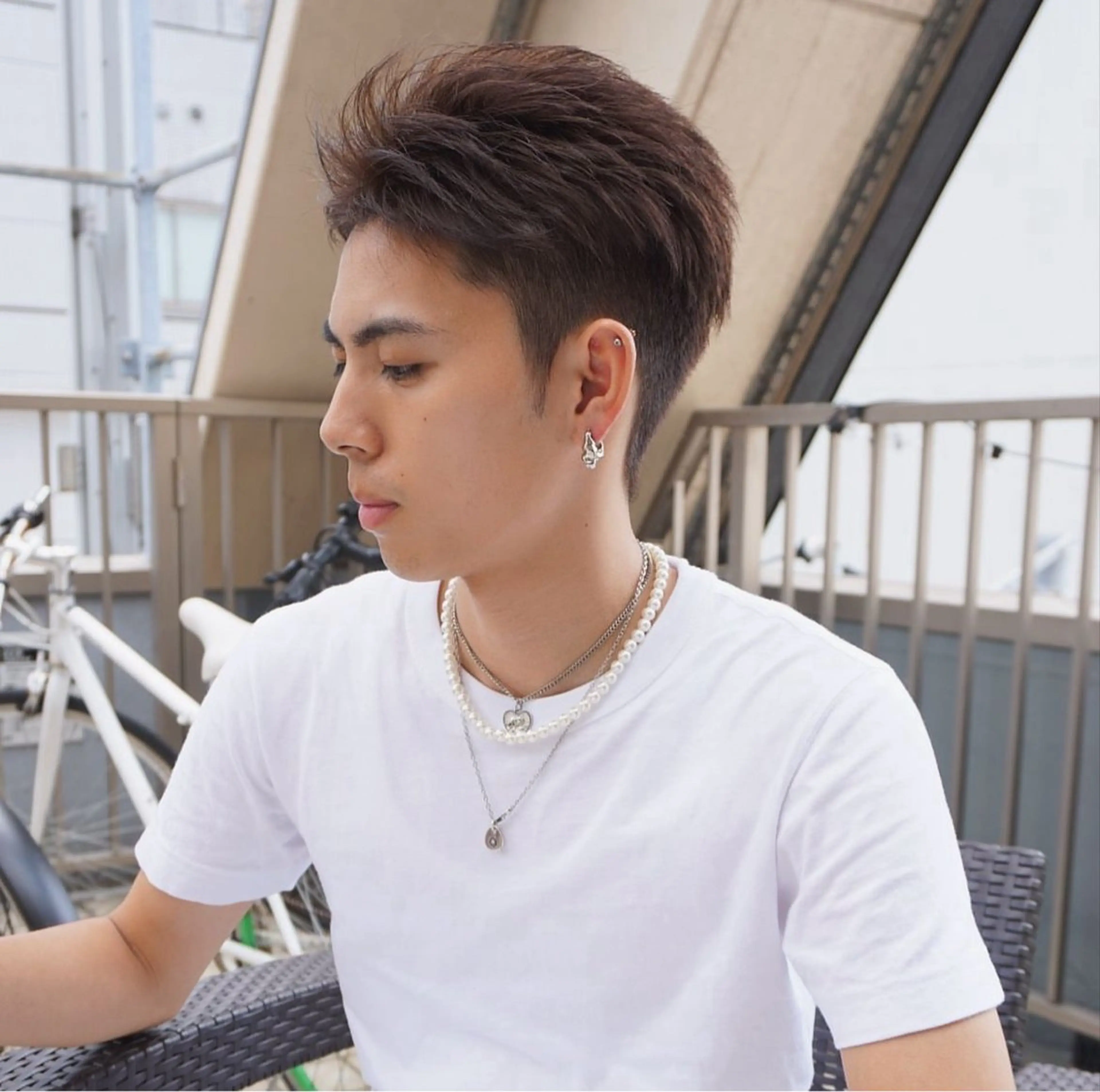 ショート カラー メンズ ブラウンカラー DIECE  SHIBUYA所属・小野寺 彗人のヘアスタイル