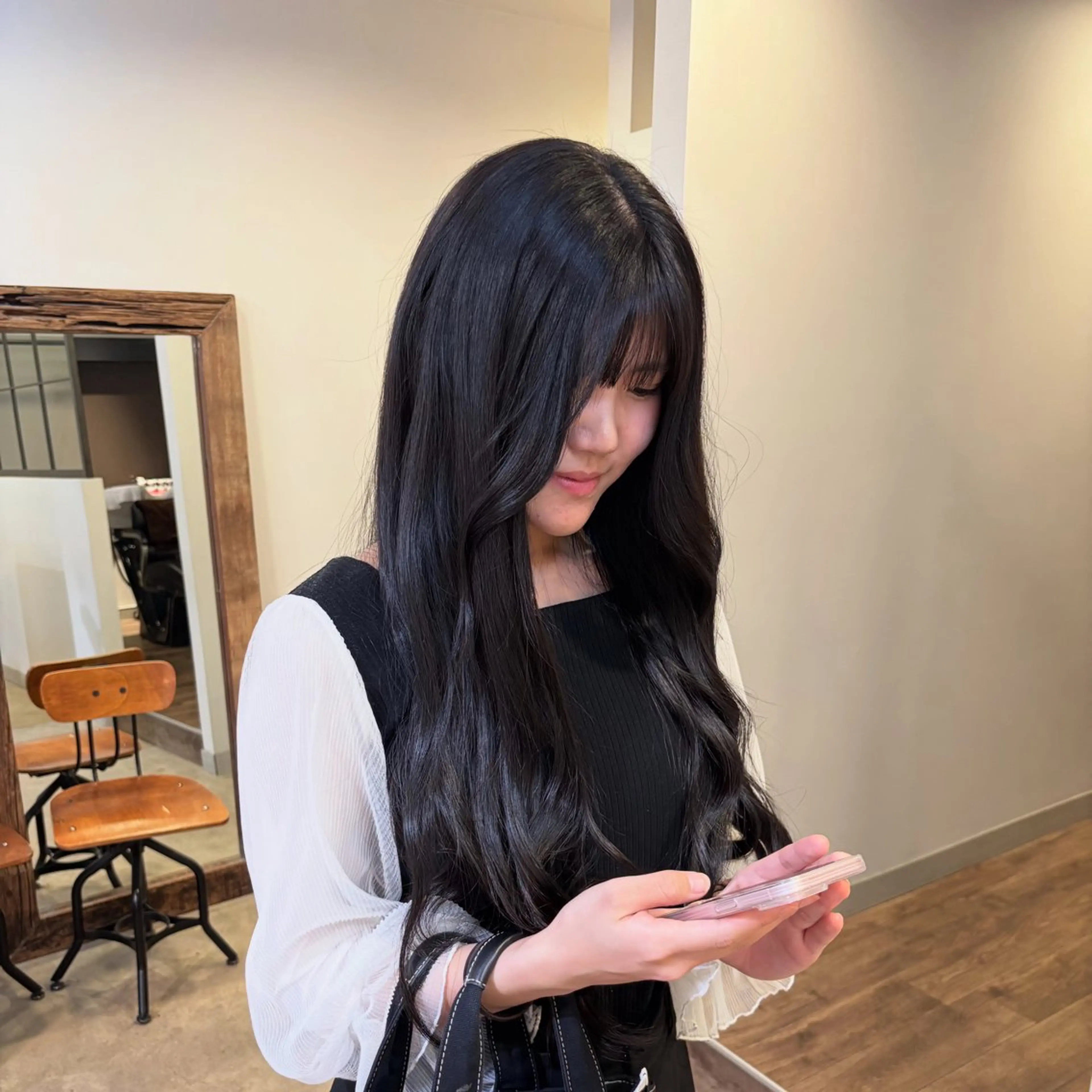 ロング カラー zina karin୨୧˙˳⋆のヘアスタイル