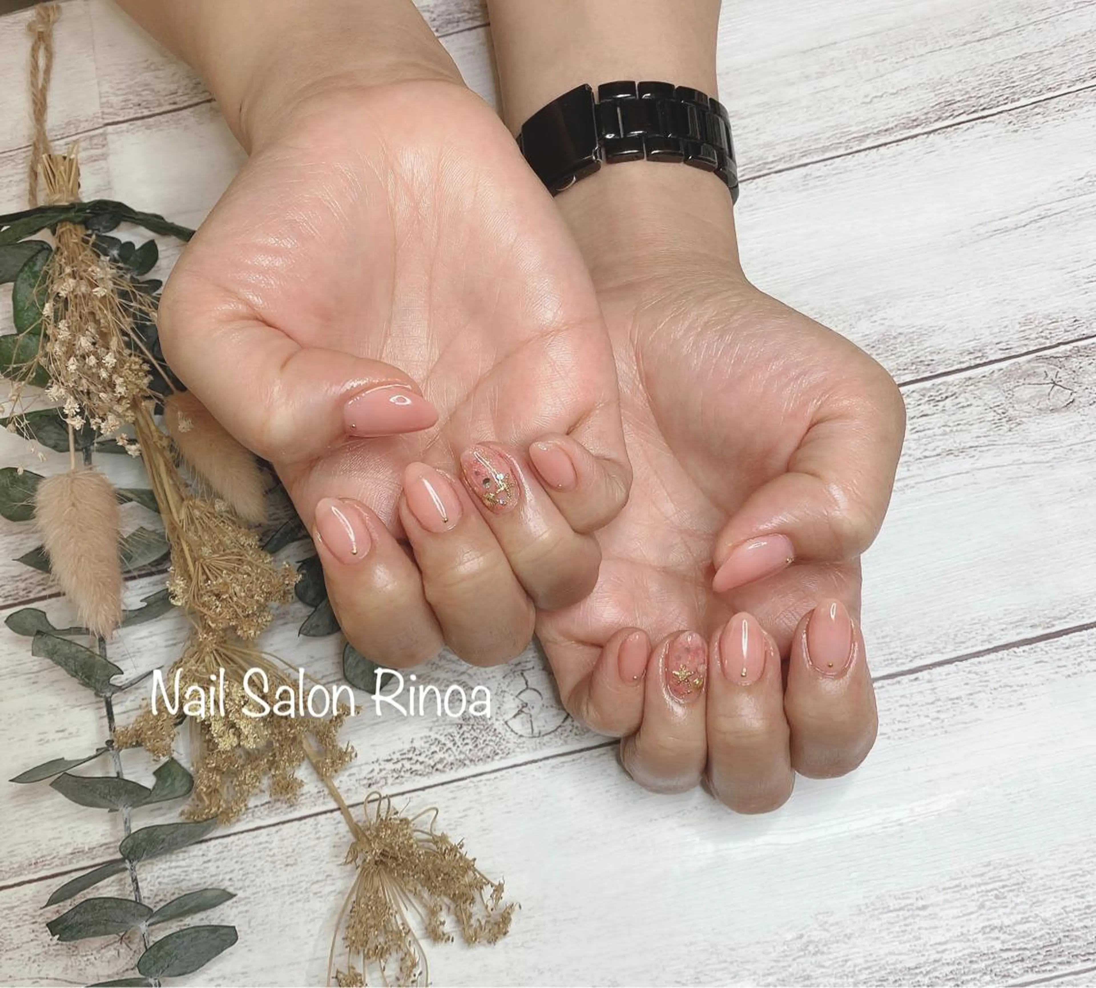 ネイル ストーンネイル Nail Salon Rinoaのネイルデザイン