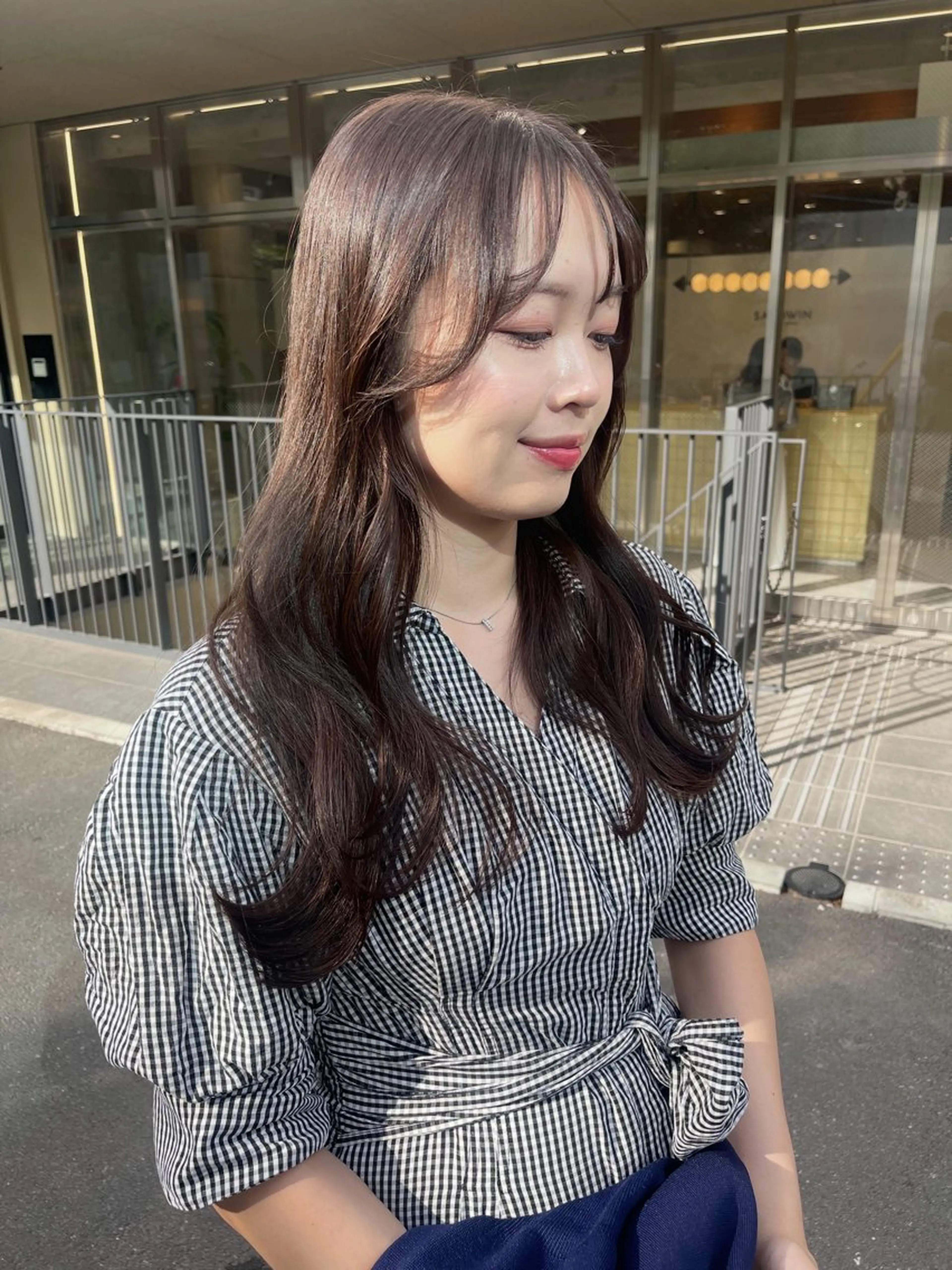 ロング ヘアカラー トリートメント ヘッドスパ ヘアセット ラベンダー/レイヤー スタイル🤎mamiのヘアスタイル