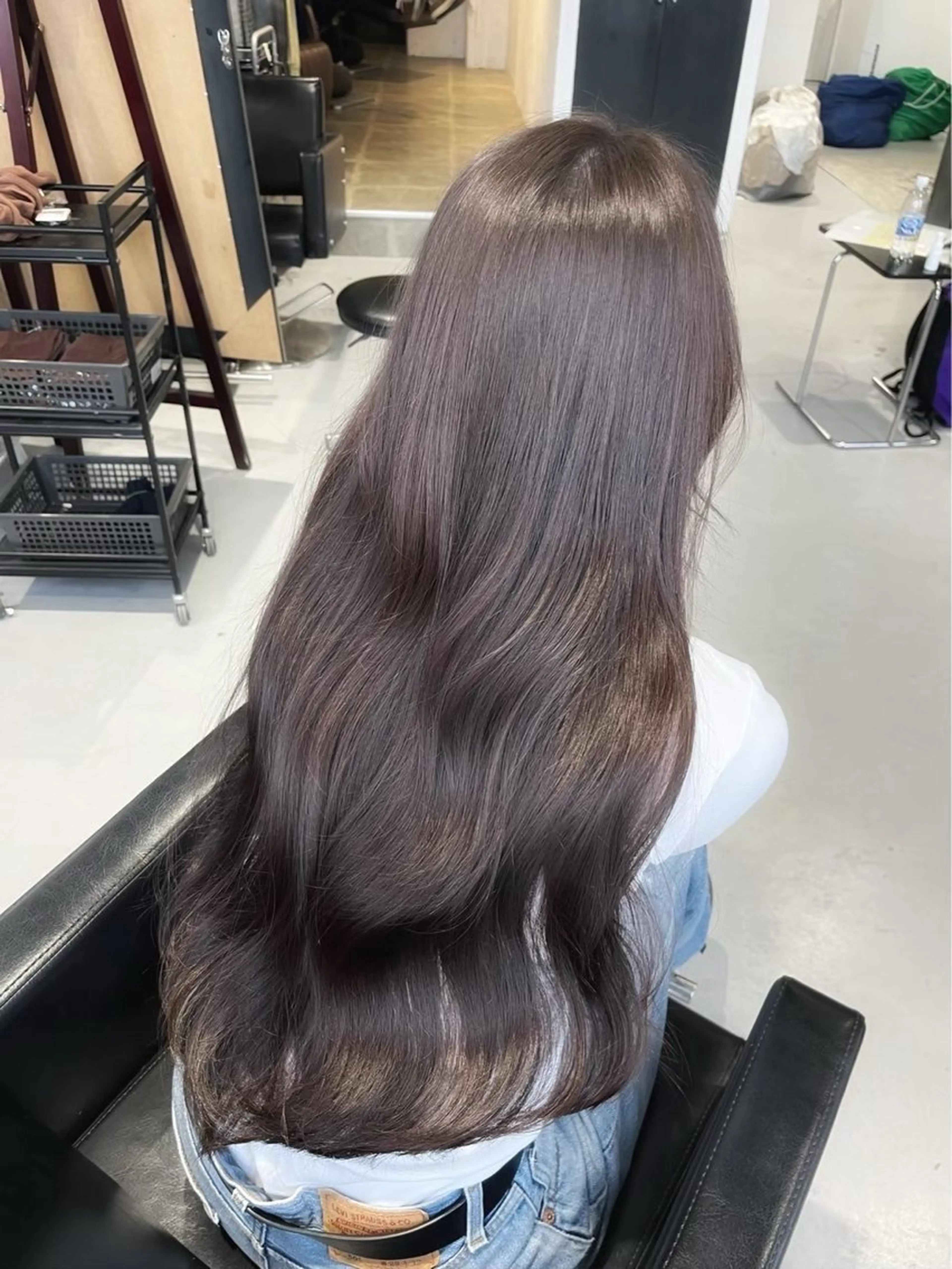 ロング カラー グレージュ ラベンダーカラー ラベンダーグレージュ ラベンダーグレー ヘアカラー inc新小岩 🌱MANAMIのヘアスタイル