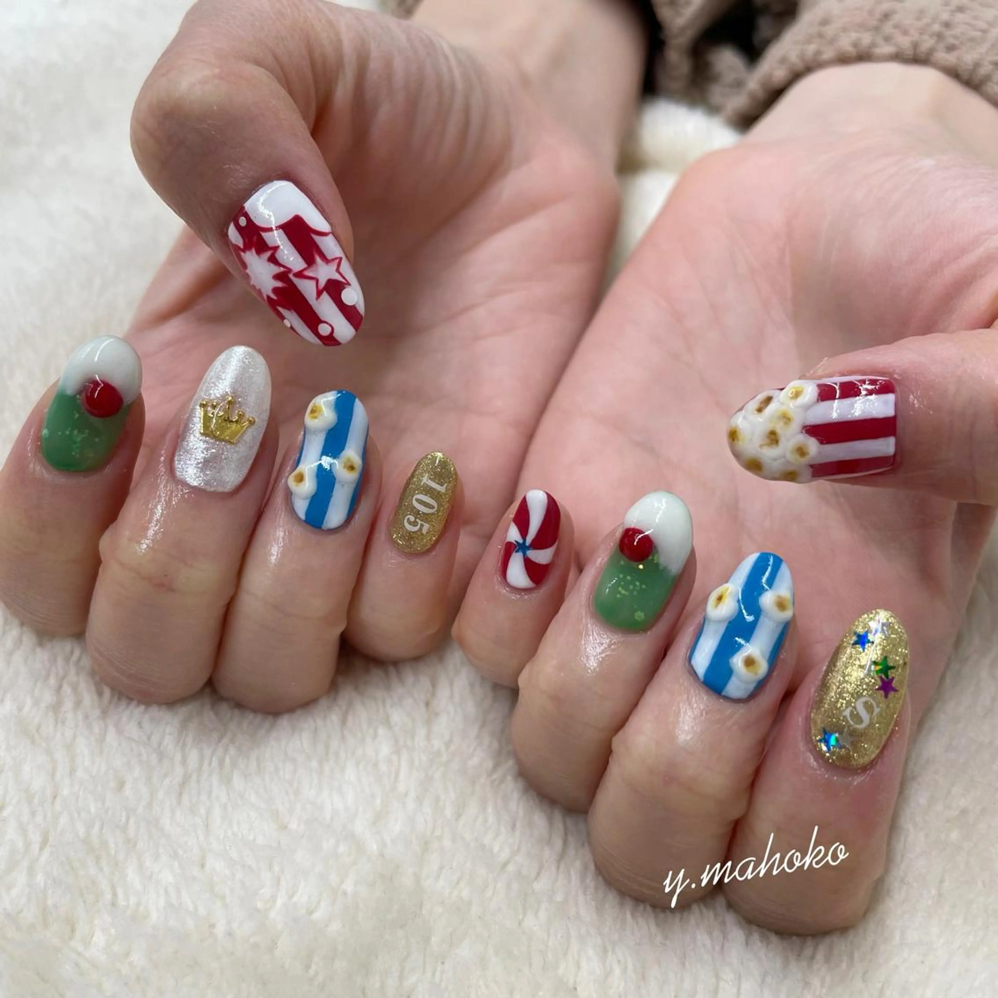 ネイル アートネイル ハンドネイル She nail studio 原宿所属・パラジェル有/ スカルプ/mahoのネイルデザイン