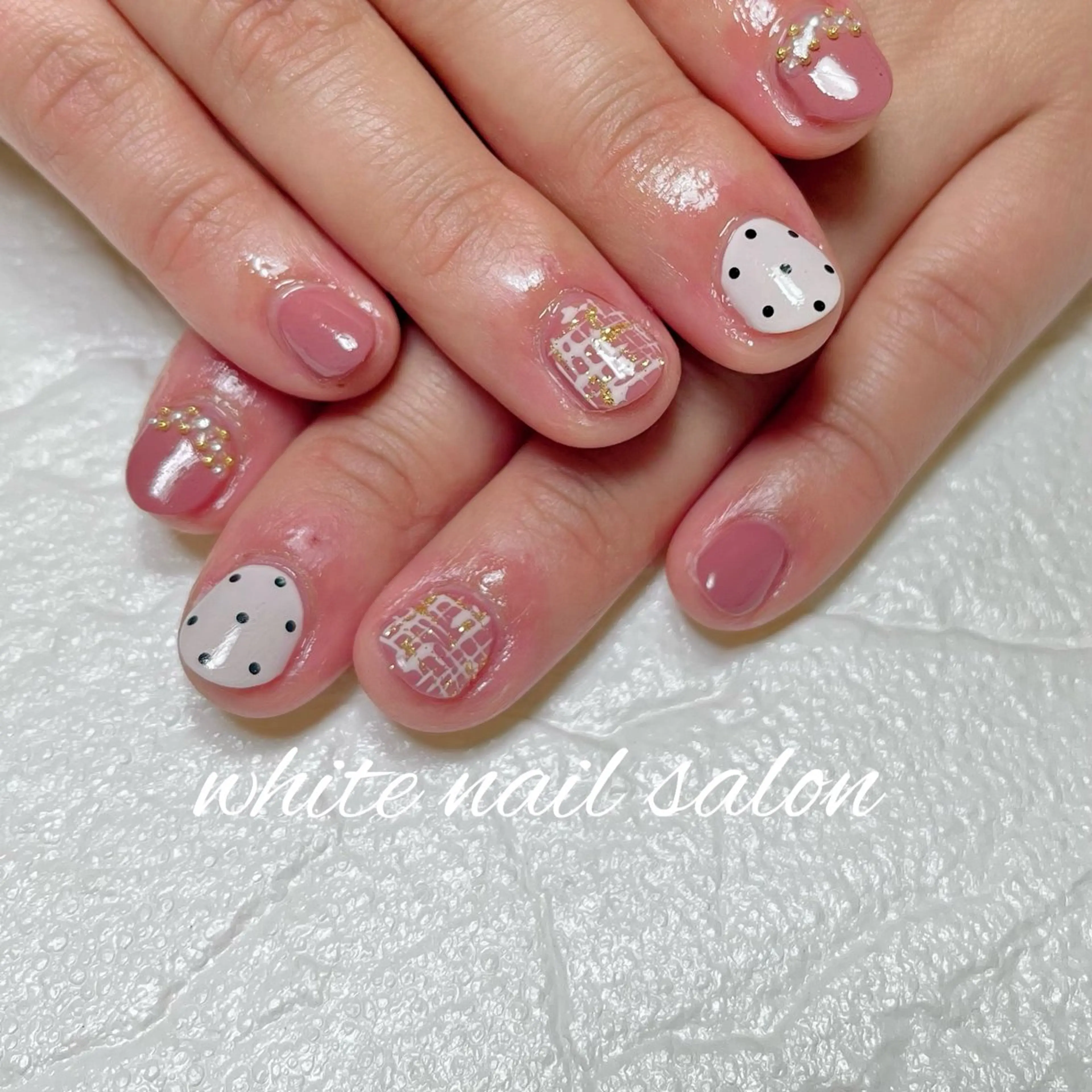 ネイル ラメ(グリッター) ハンドネイル white nail salonのネイルデザイン