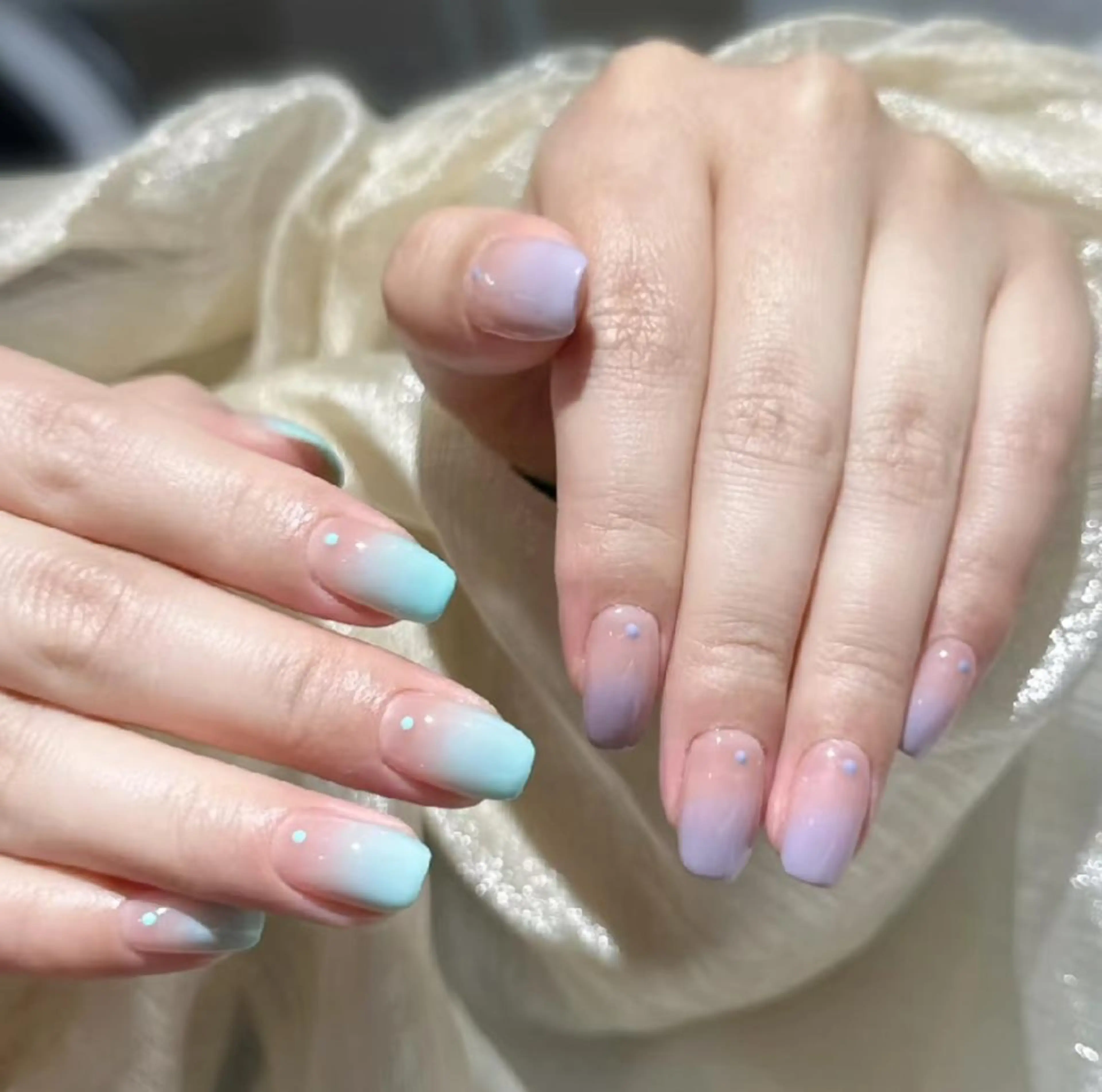 ネイル RAFFINE 月🦋🩵のネイルデザイン