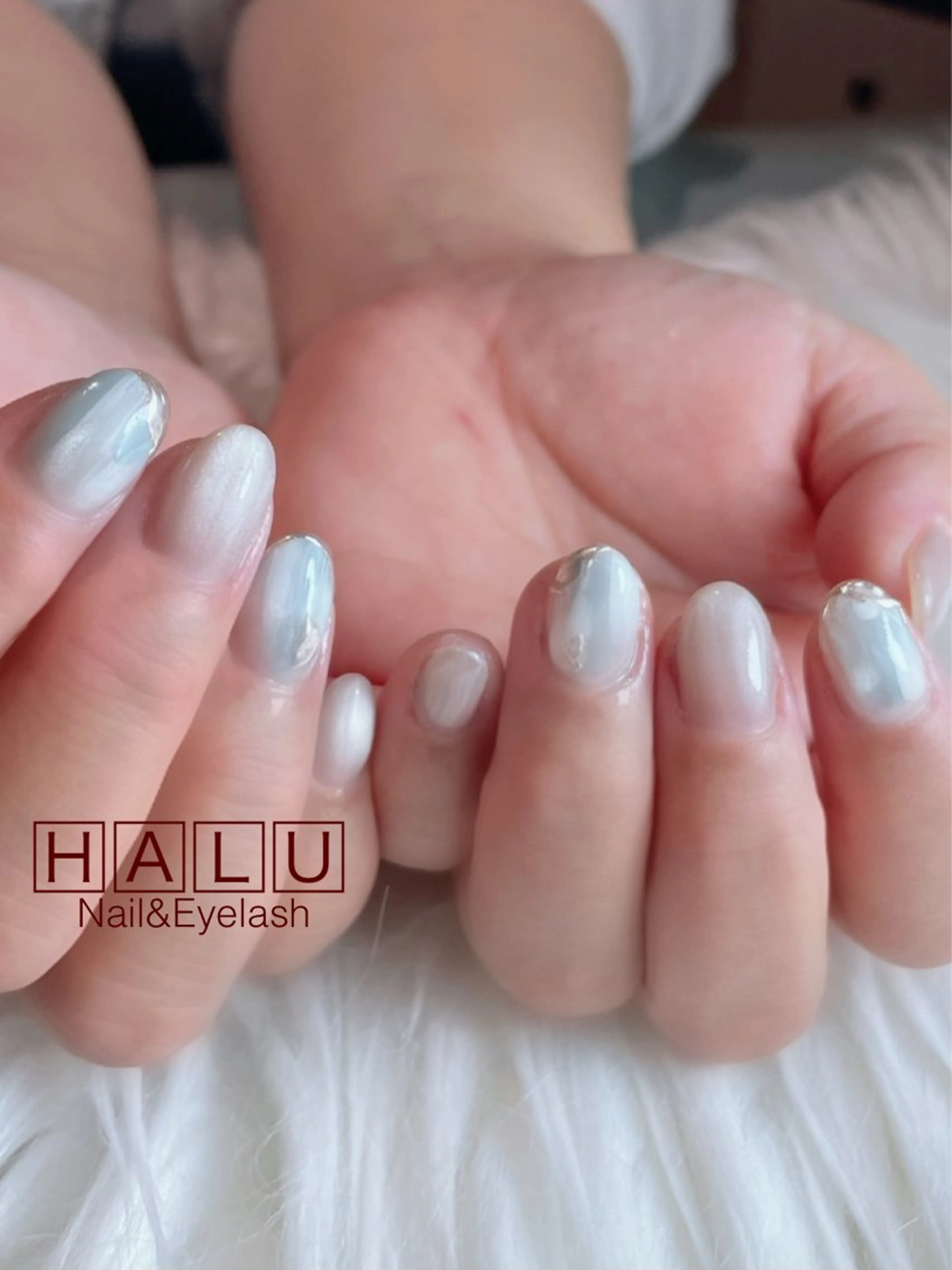 ネイル ブルー HALU ハルのネイルデザイン
