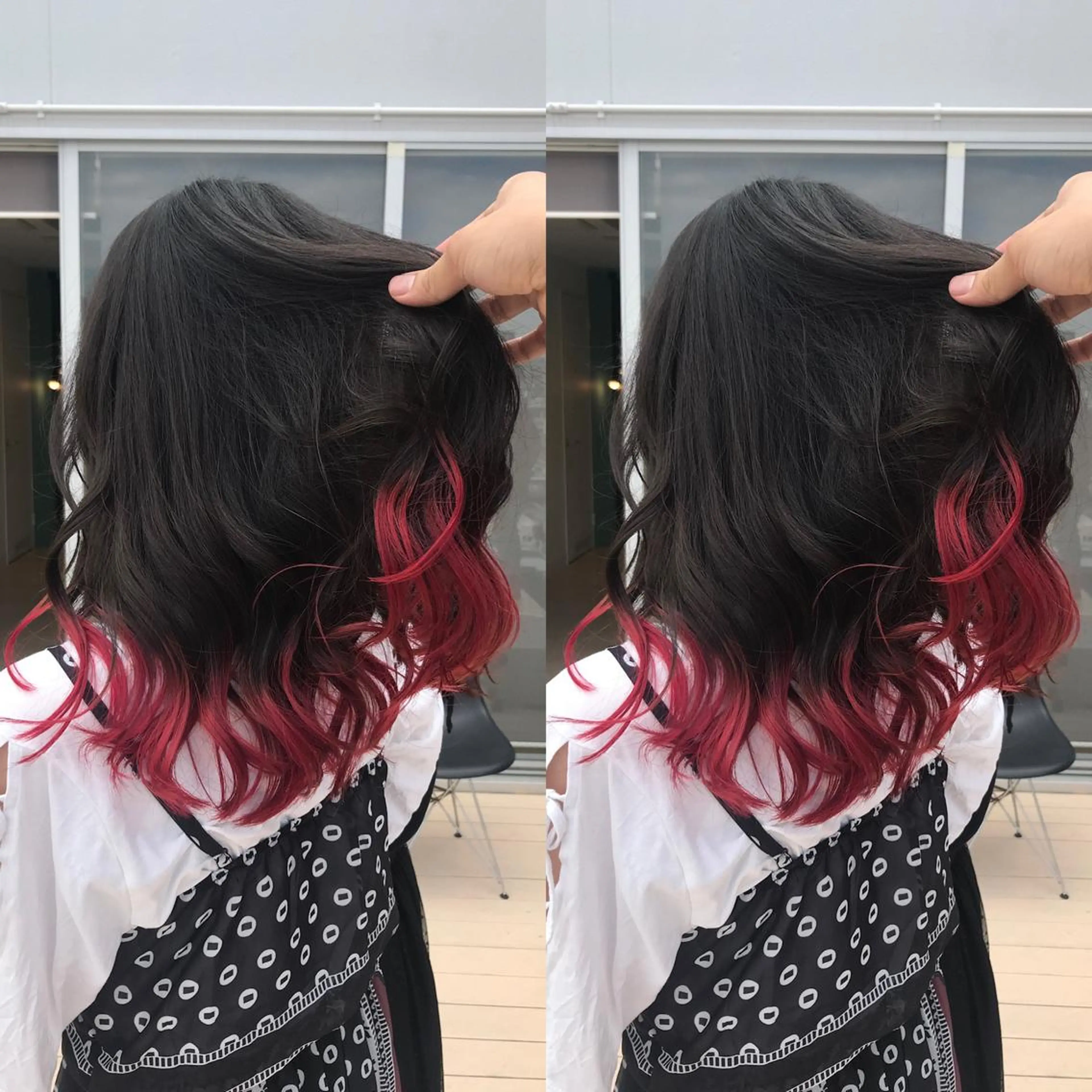 ♦️【グラデーション】毛先だけブリーチ➕毛先だけカラー➕3stepグロストリートメント♦️の写真