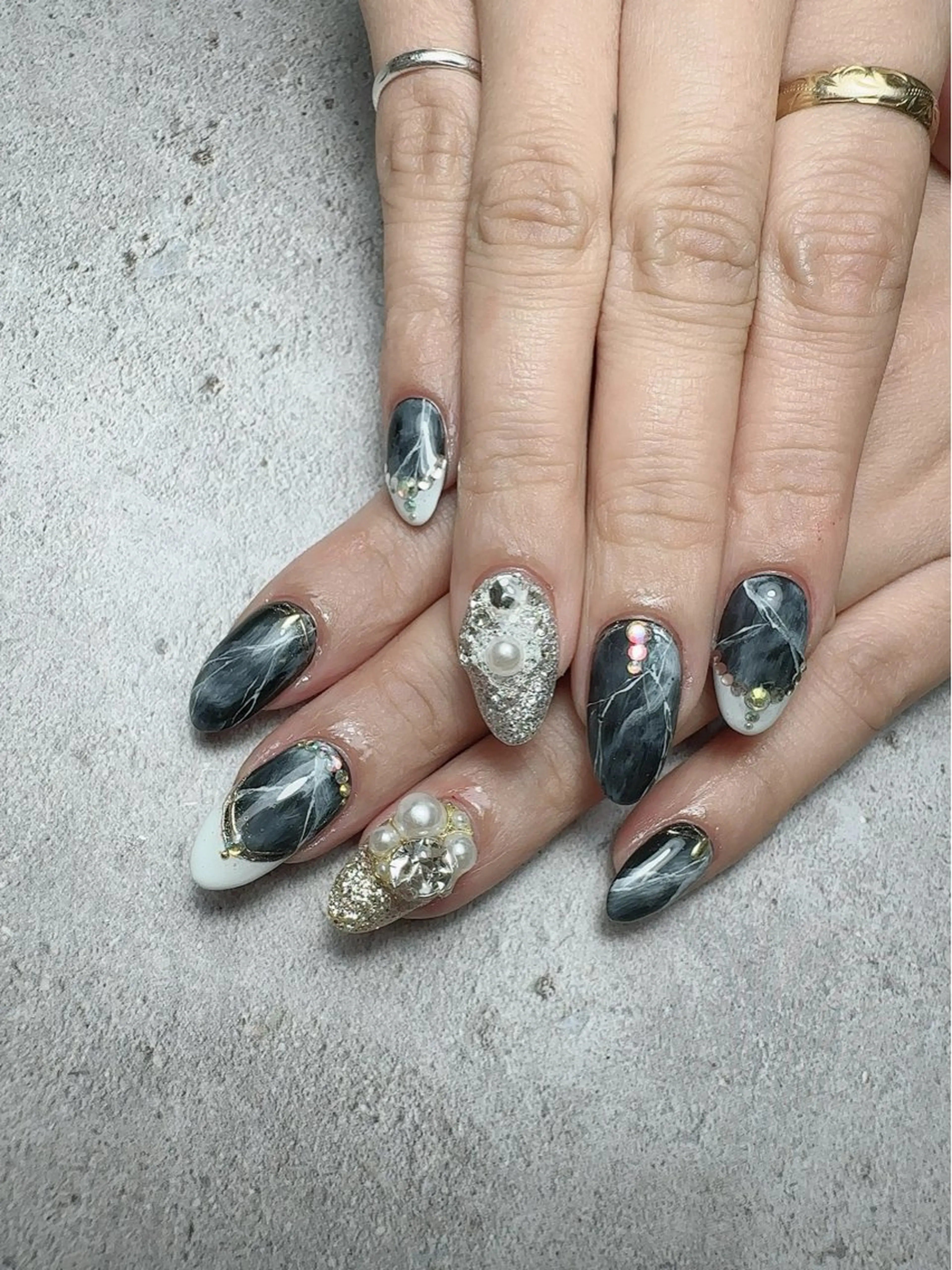 ネイル アートネイル 入学式 ハート マグネットネイル 持ち込み ハンドネイル nail salon    Mimiy..所属・Nailsalon Mimiy..♡のネイルデザイン