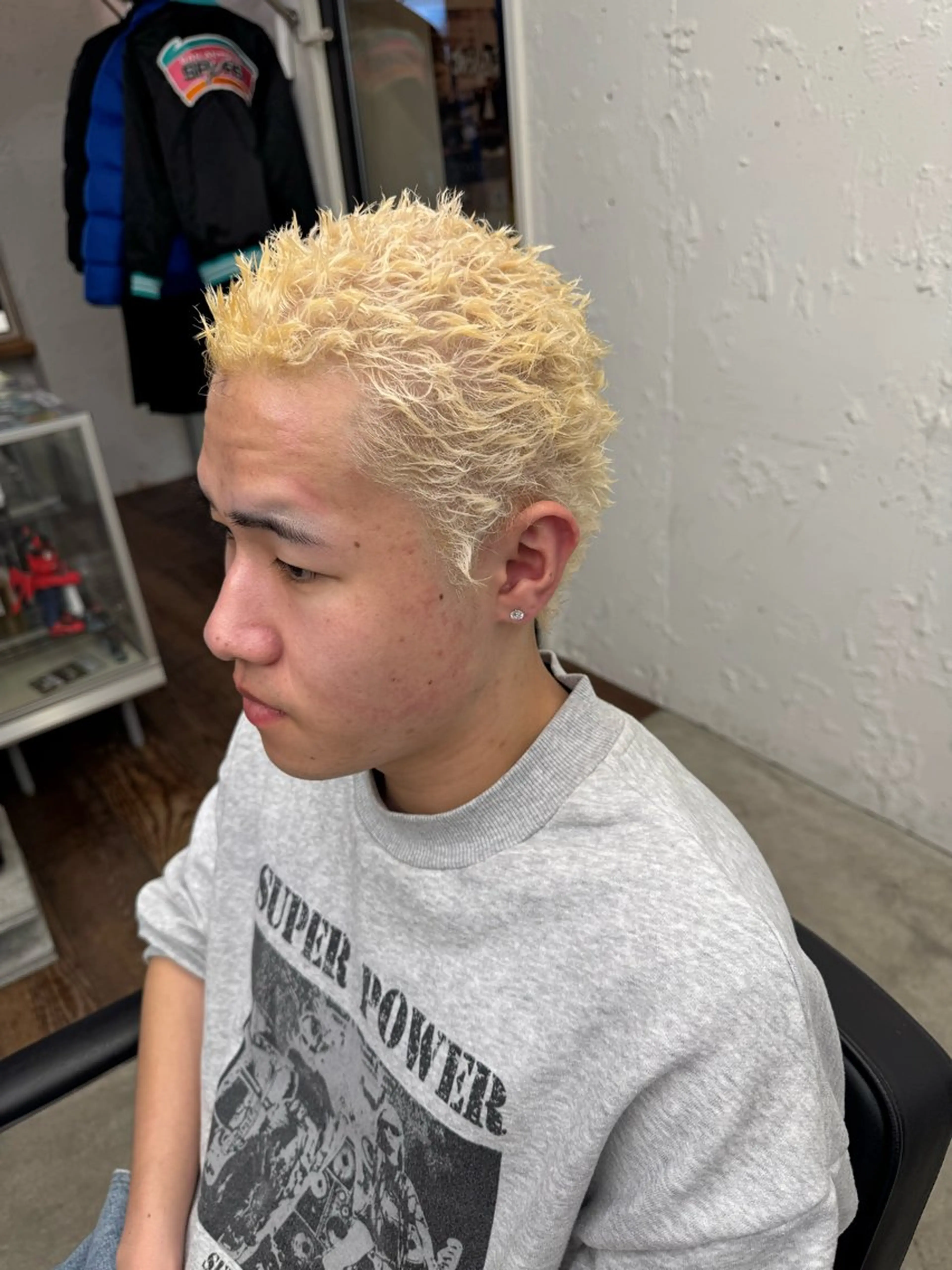 ショート カラー パーマ メンズ メンズパーマ カット ヘアカラー パーマ 💈メンズ特化💈 TASUKUのヘアスタイル