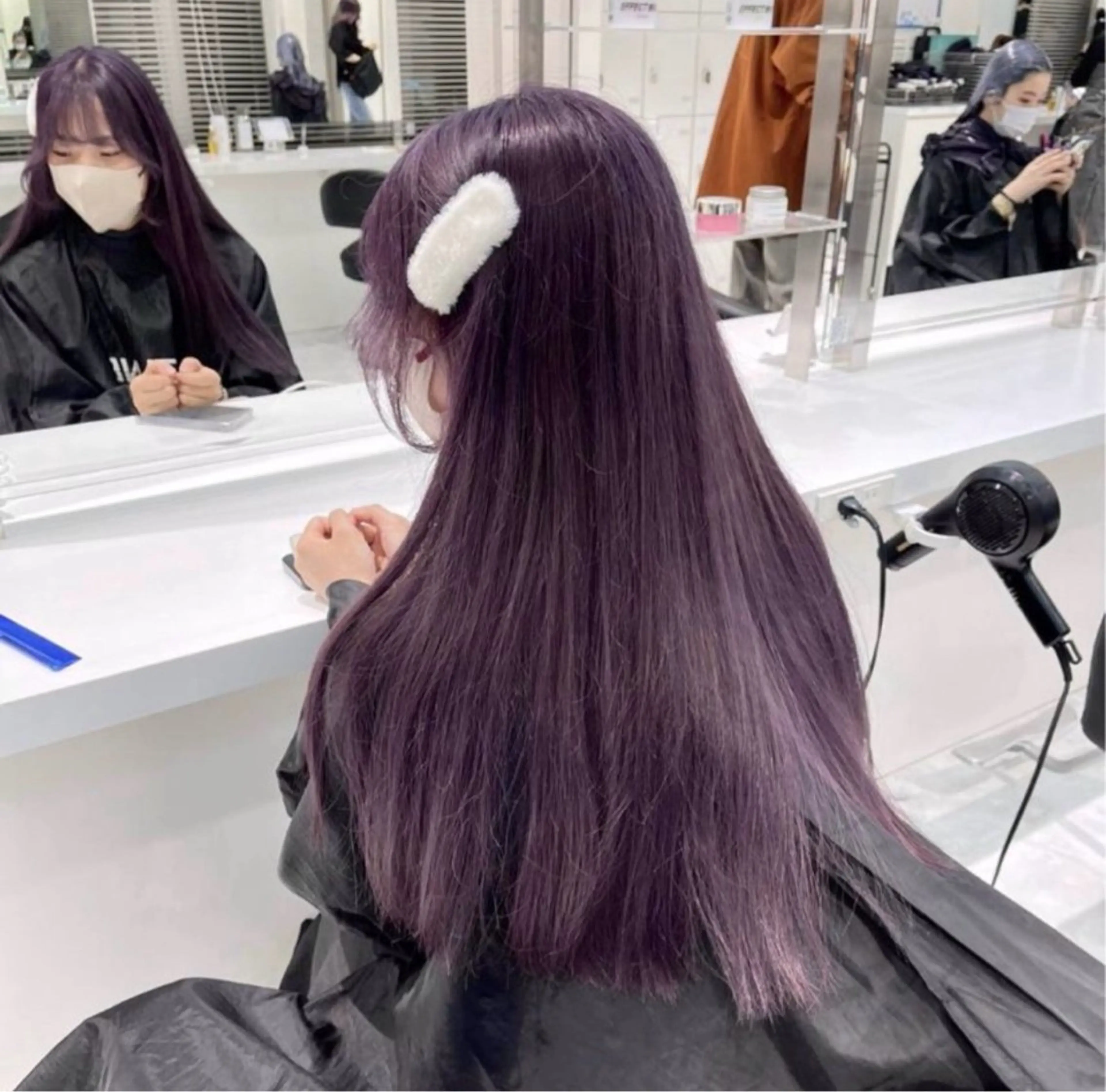 ロング ヘアカラー トリートメント 🎀愛されピンク ラベンダー💜ゆいのヘアスタイル