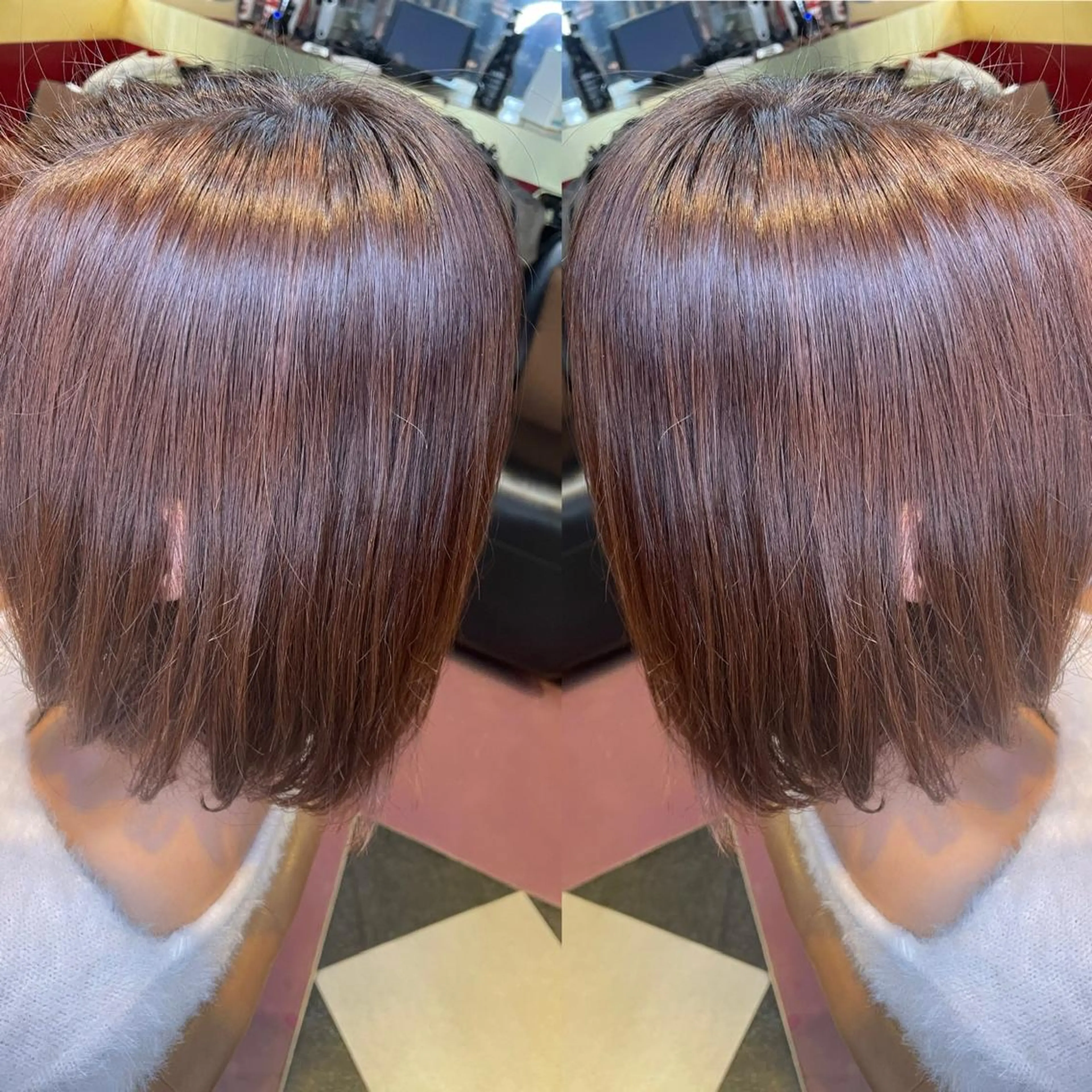 ミディアム カラー 髪質改善 トリートメント 👑派手髪/カット 👑ANRYのヘアスタイル