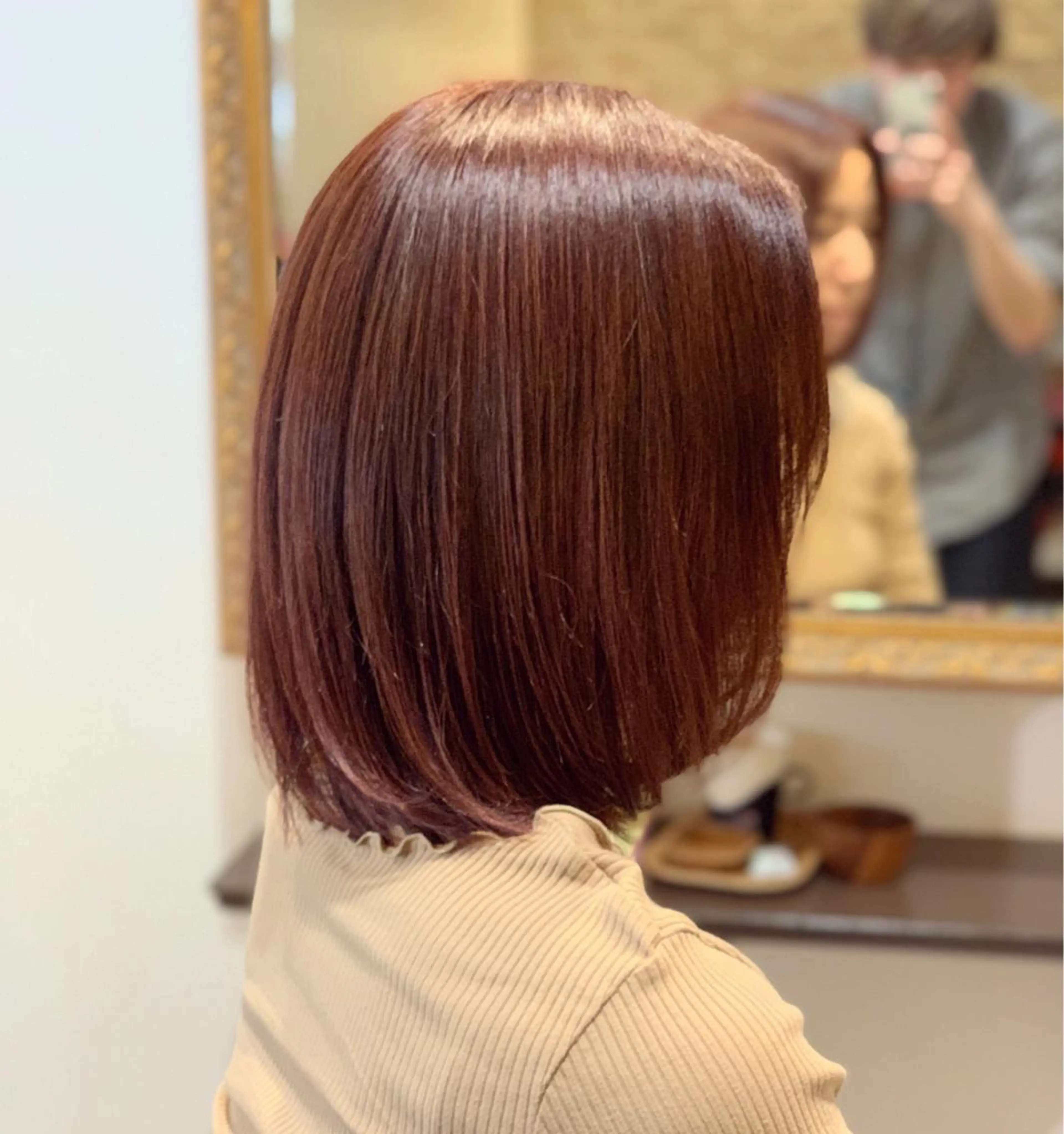 ミディアム カラー 組藤 沙奈のヘアスタイル