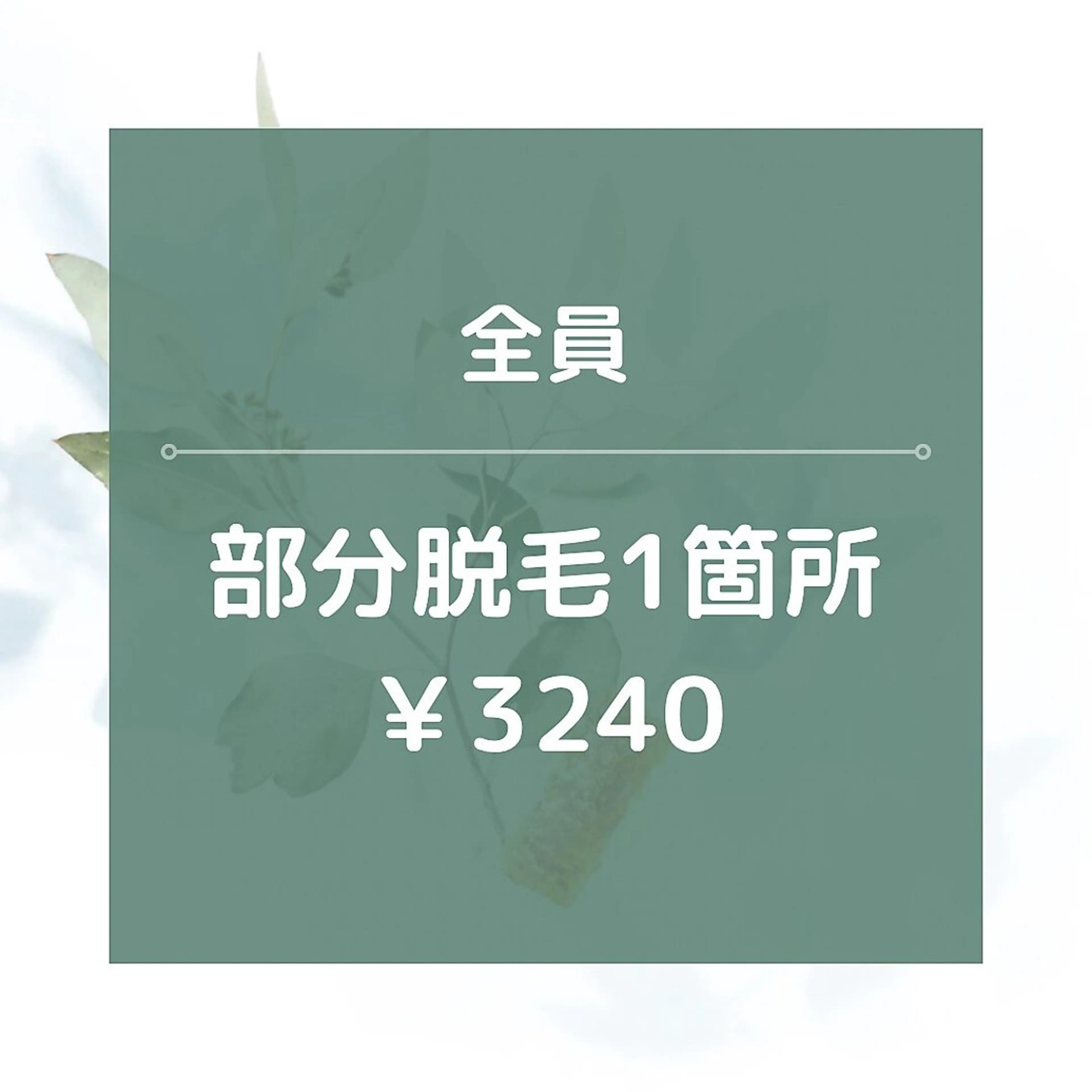 【男女OK】★☆部分脱毛1箇所/¥3240☆★の写真