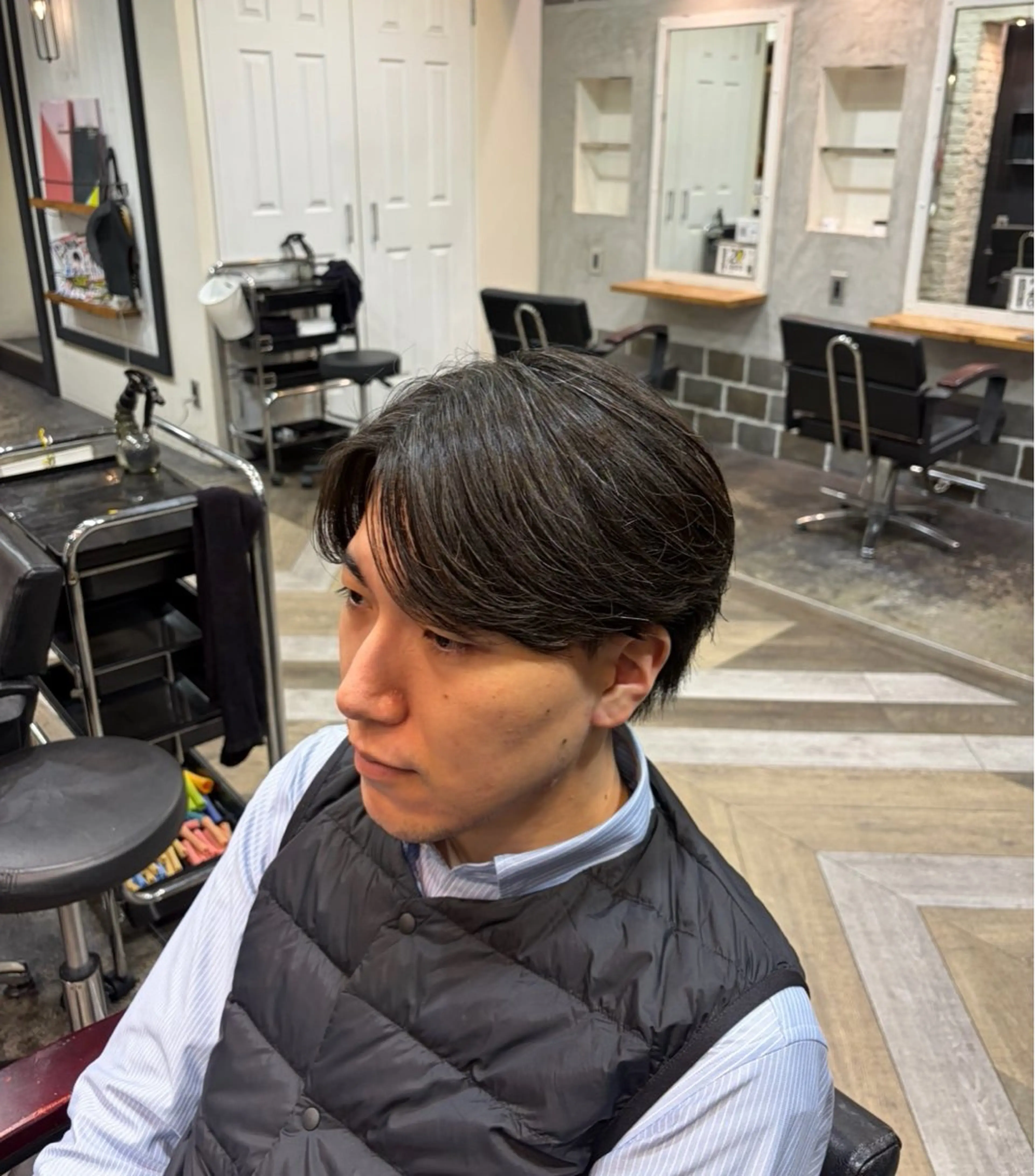 メンズ 縮毛矯正 縮毛矯正モデル/上村 コウスケのヘアスタイル