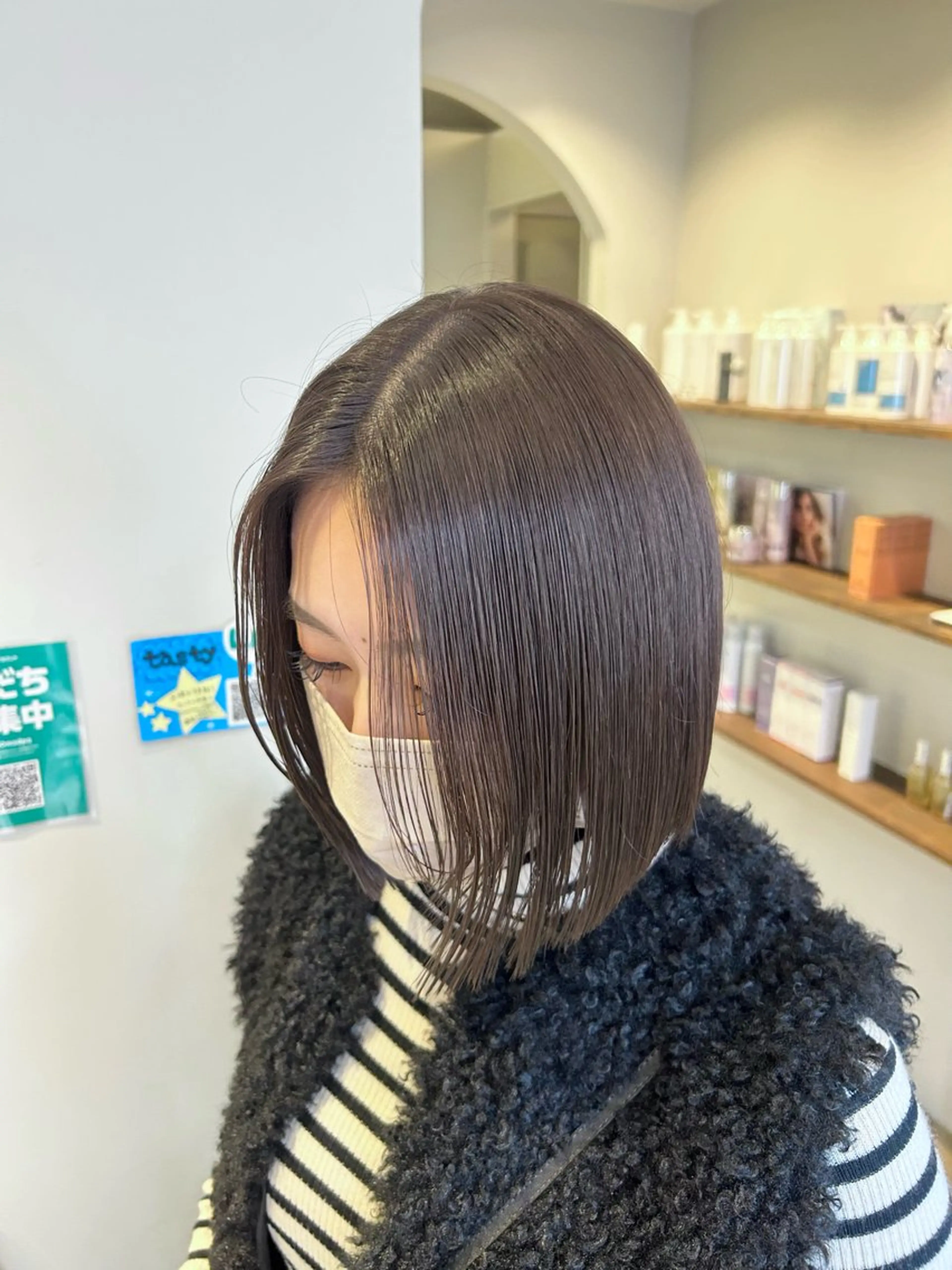 ショート カット ヘアカラー トリートメント 艶髪カラー×髪質改善 🎀中島鈴菜のヘアスタイル