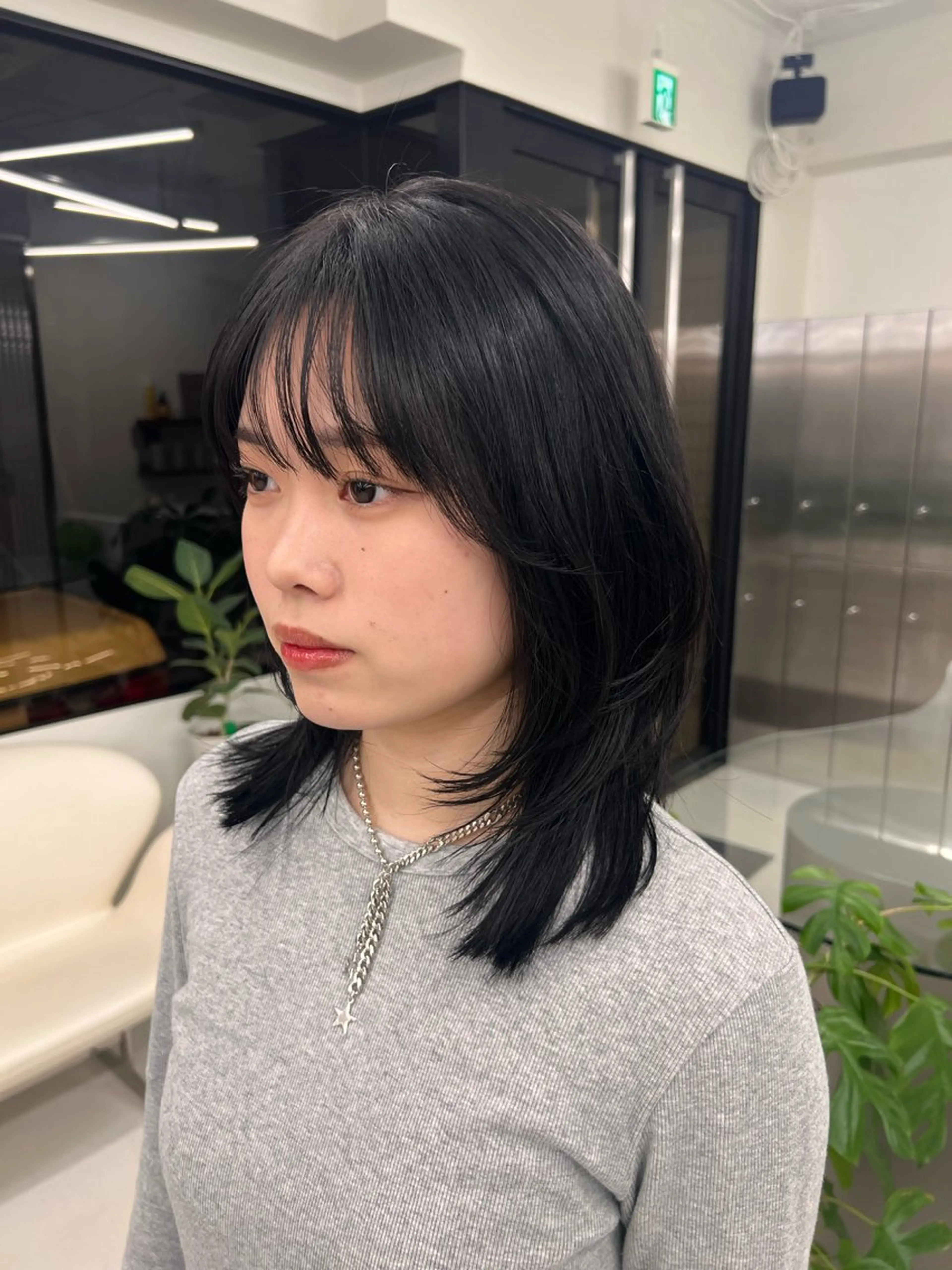 ミディアム レイヤーカット/ パーマ‪/表参道のヘアスタイル