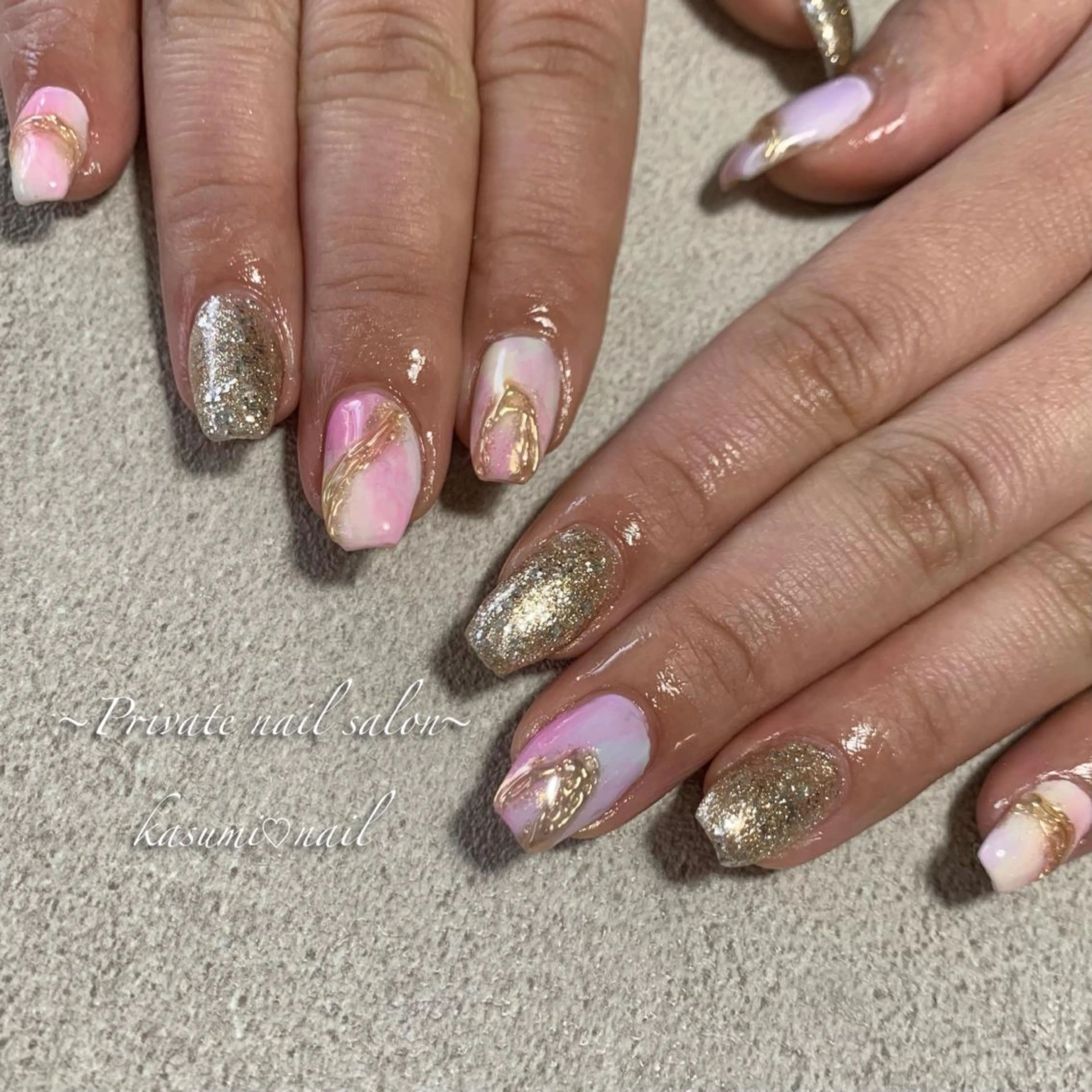 ネイル ラメ(グリッター) ミラーネイル ニュアンスネイル 冬ネイル KASUMI♡ Nailのネイルデザイン