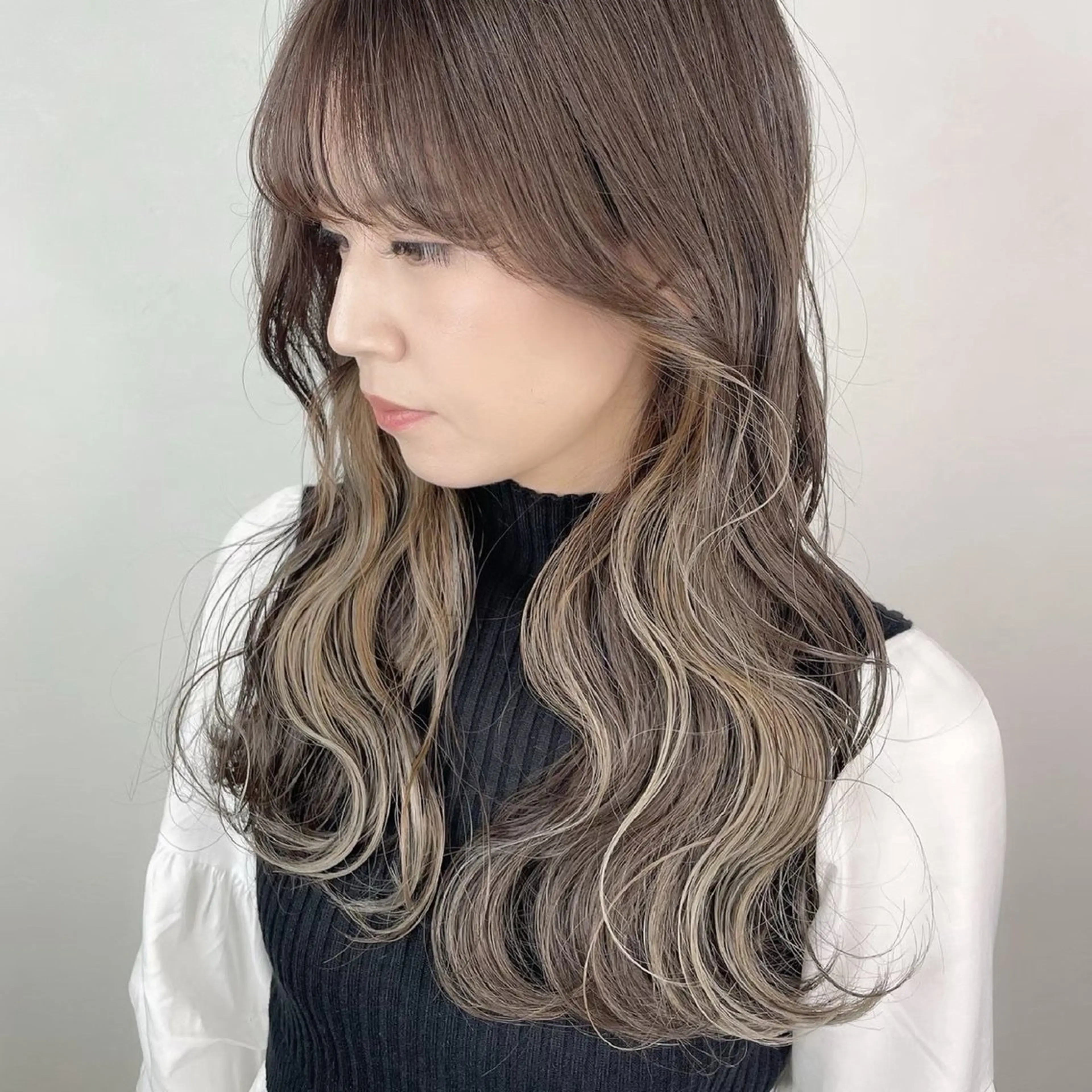 セミロング カラー カット ヘアカラー トリートメント RAISE by_WHITEのヘアスタイル