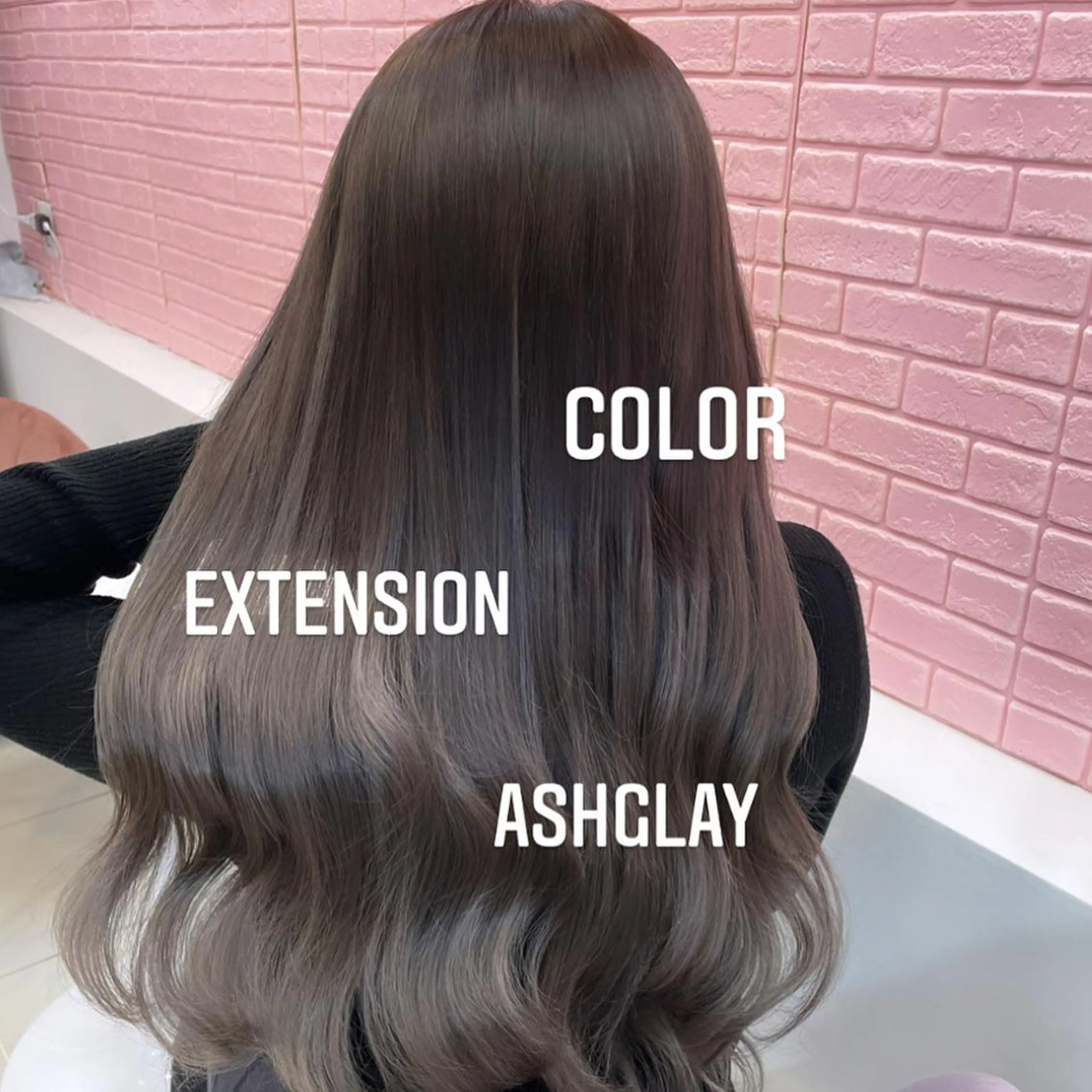 ロング カラー エクステ エクステ🩵ブリーチ 韓国ヘア🩵KAEのヘアスタイル