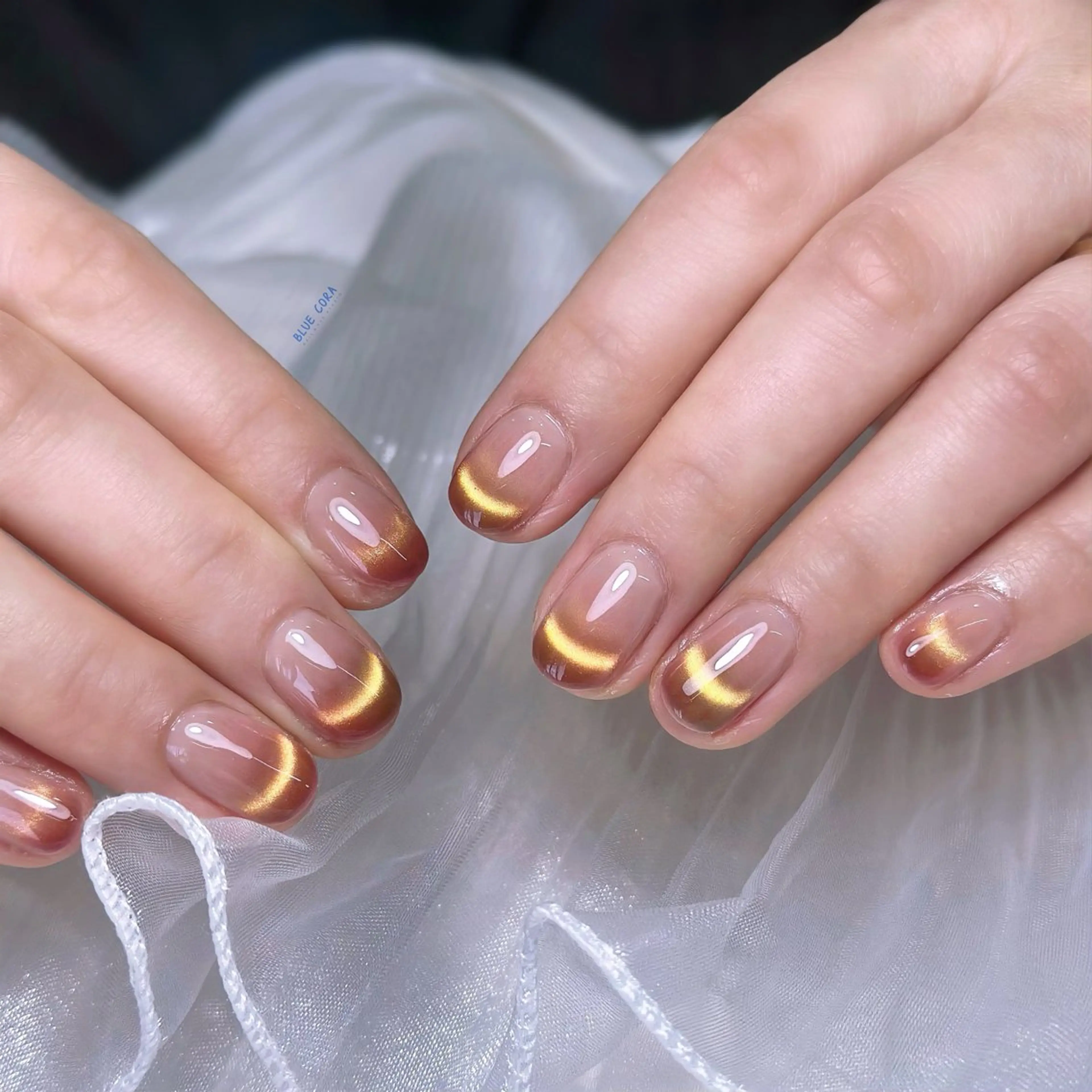 ネイル クリアネイル マグネットネイル ハンドネイル ハンドケア BLUE CORA所属・BLUE CORAのネイルデザイン