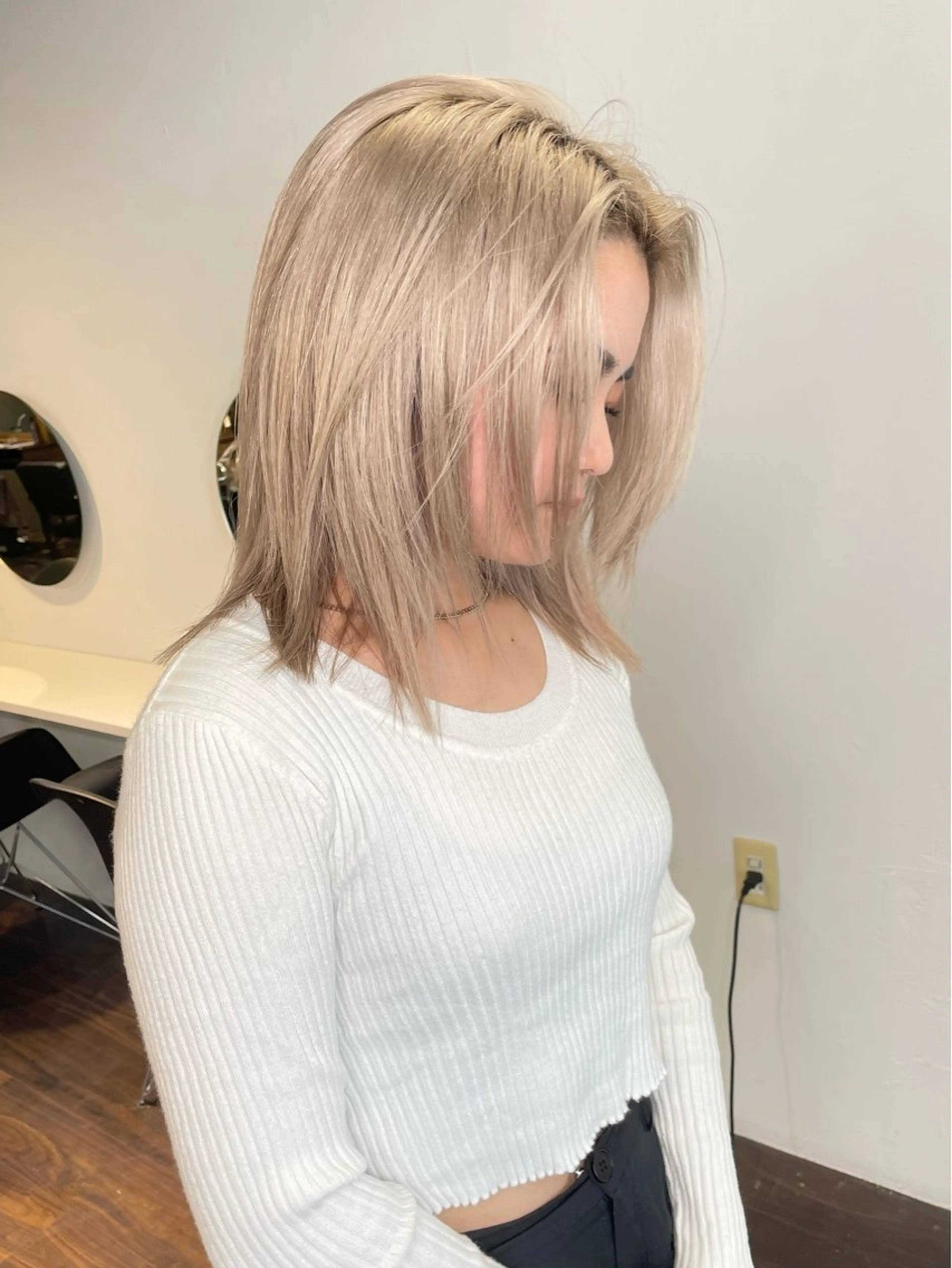 セミロング カラー ヘアアレンジ カット ヘアカラー トリートメント maoブリーチ無し 似合わせカラーのヘアスタイル