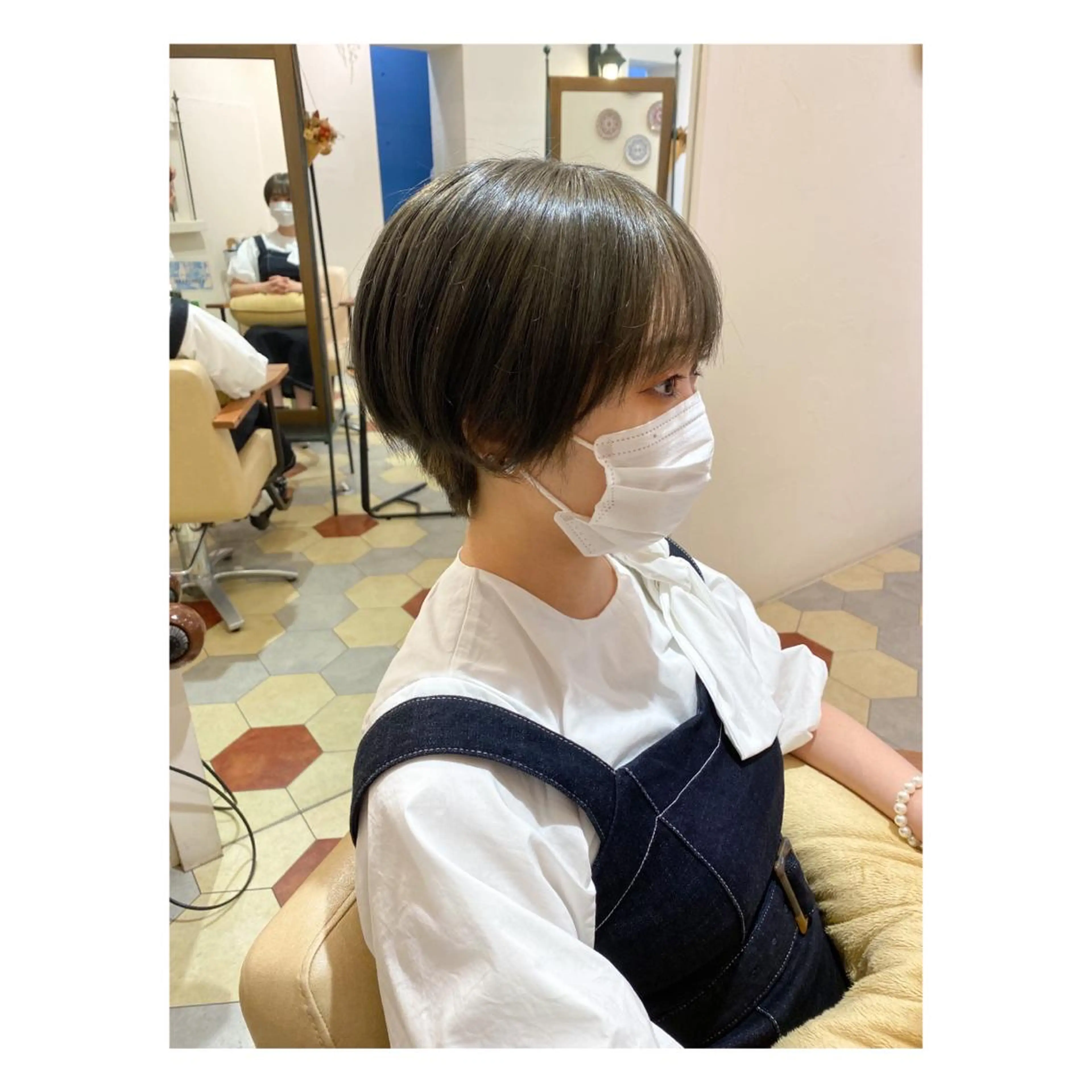 ショート カラー ヘアカラー 菊池大一 溝の口パーマのヘアスタイル