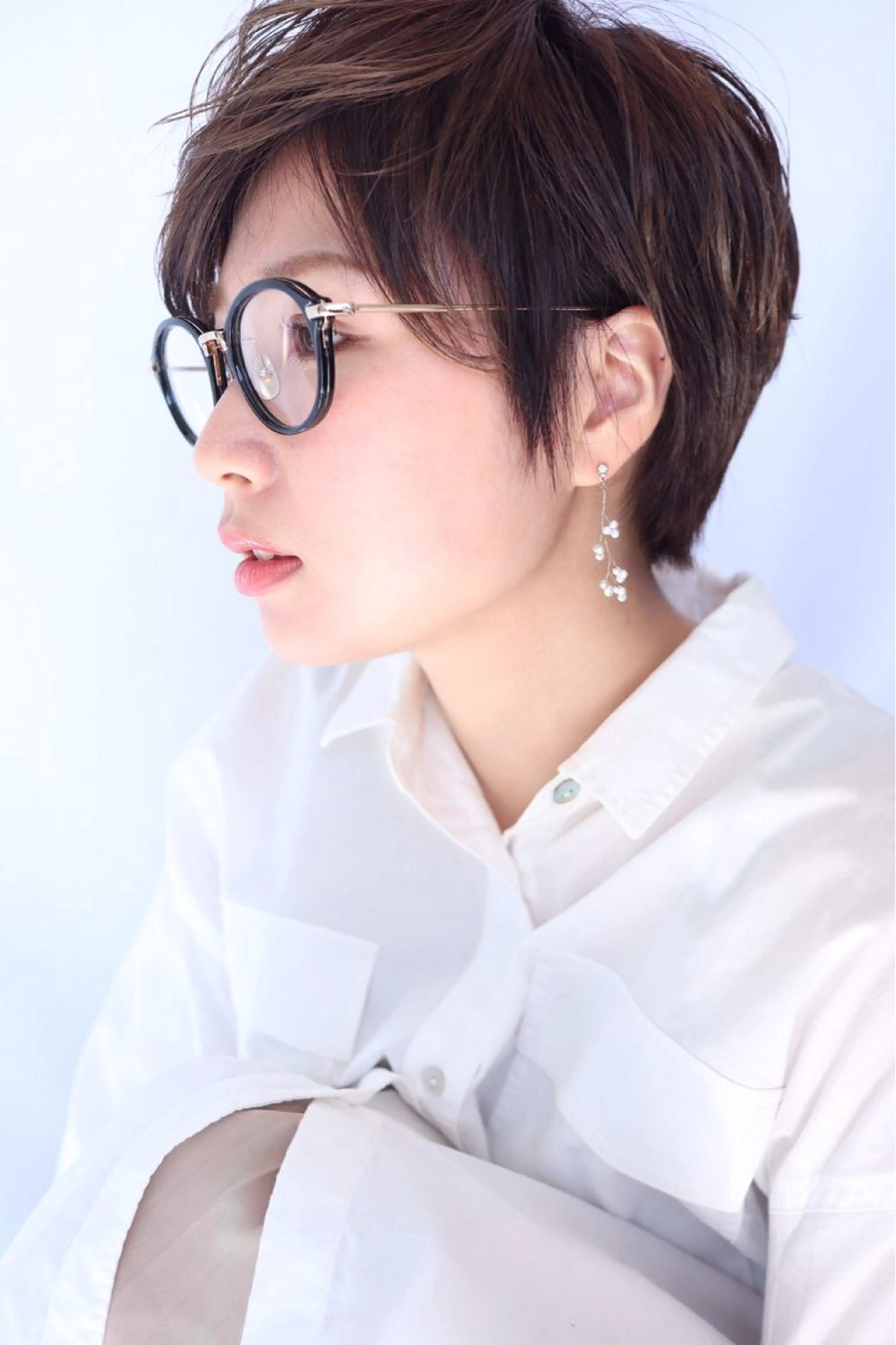 ショート 顔周りデザイン/ ママ美容師/濱ほのかのヘアスタイル