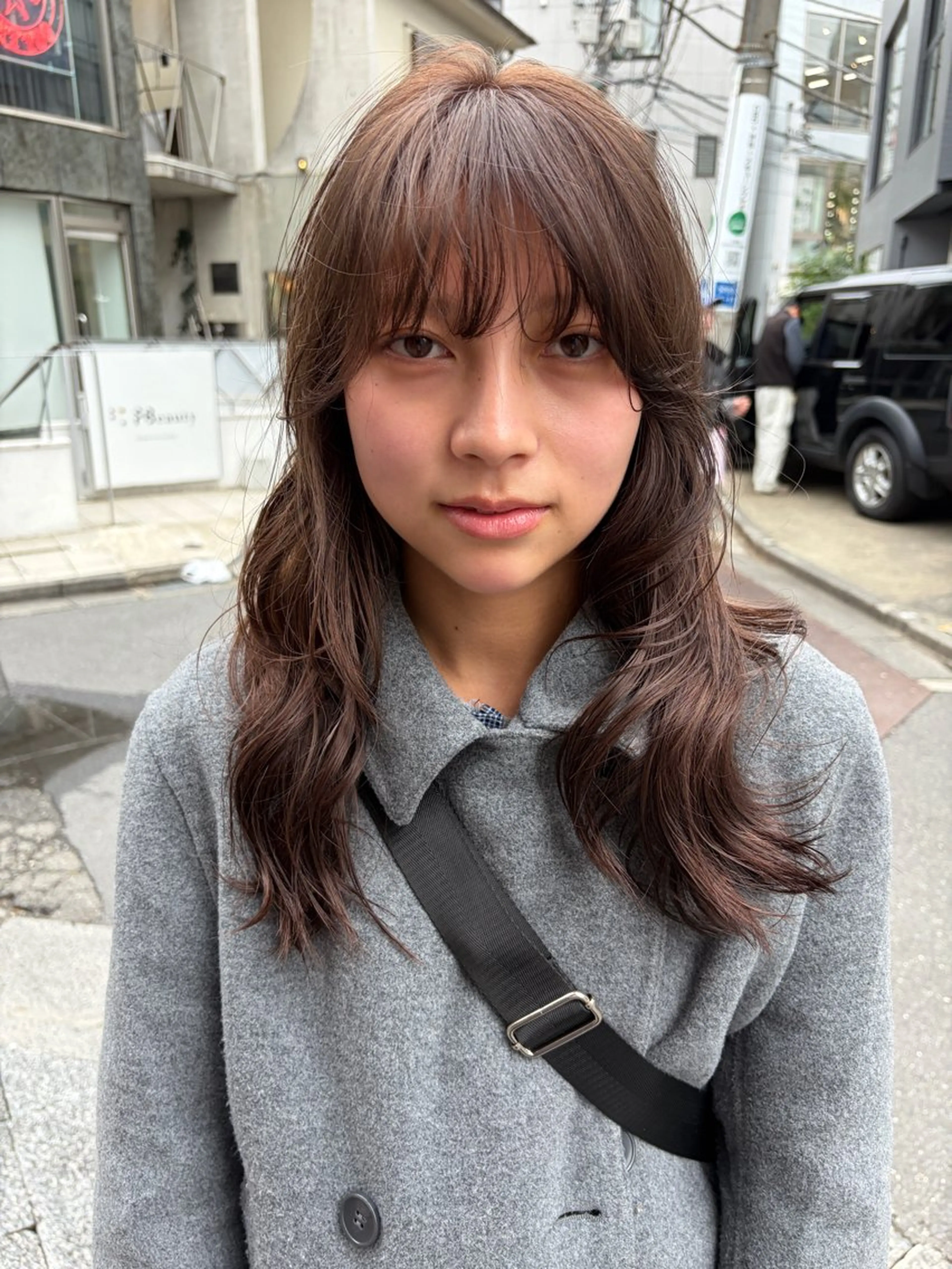 ミディアム カラー カット ヘアカラー トリートメント 赤み消しカラー/ オリーブ/トモキのヘアスタイル